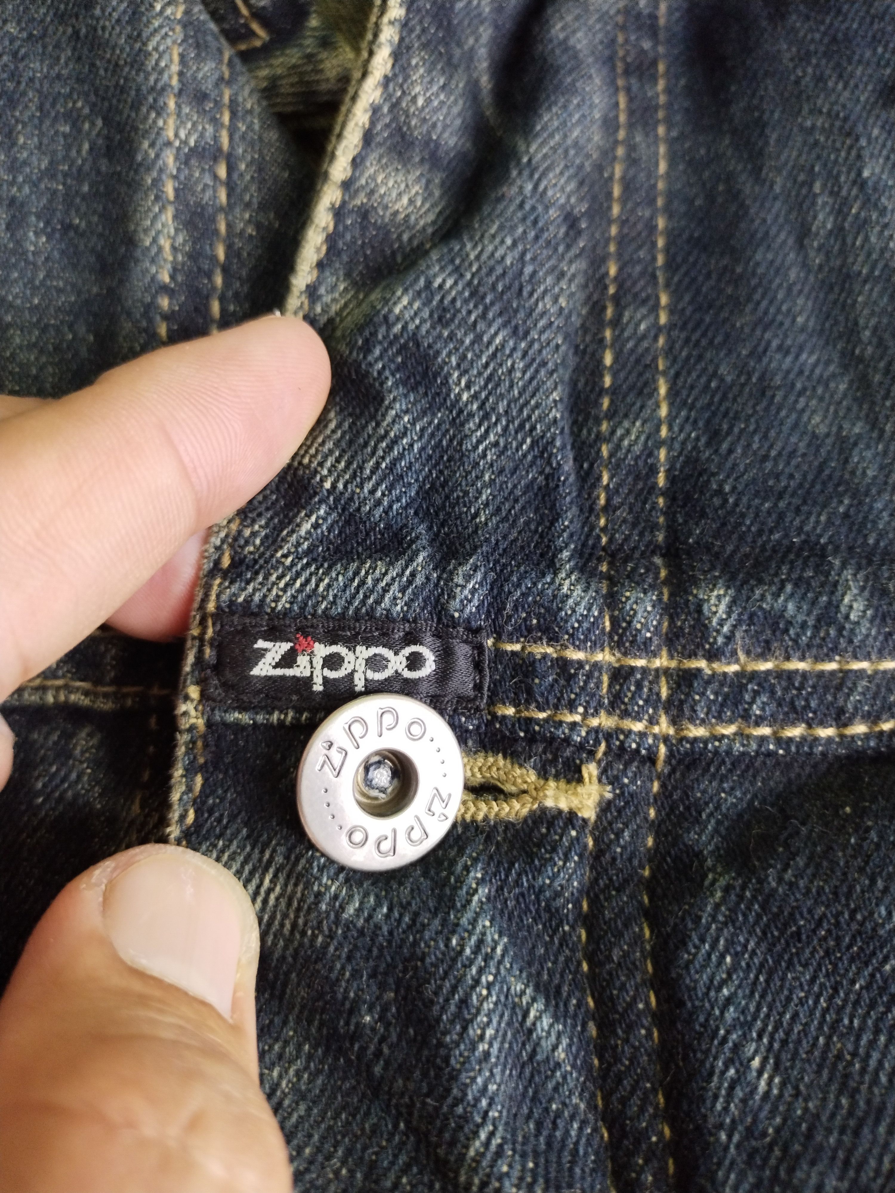 If Six Was Nine × Vintage × Zippo 🔥VTG ZIPPO DENIM BUTTON ASYMMETRICAL HICKORY CHORE JACKET Size US M / EU 48-50 / 2 - 11 Thumbnail