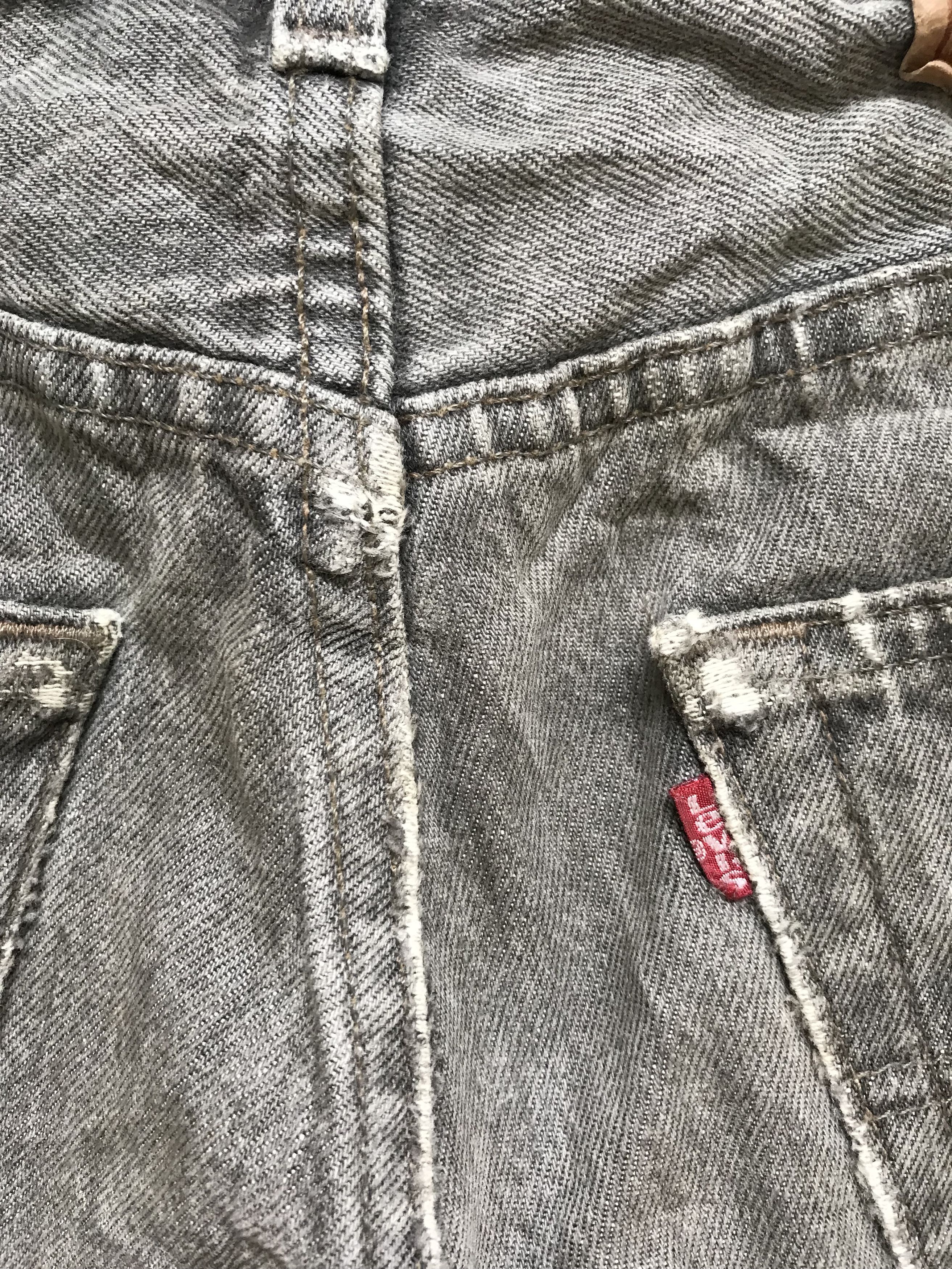 Levi's Vintage 90s Levis Gray 501 Cropped Denim Size US 31 - 10 Thumbnail