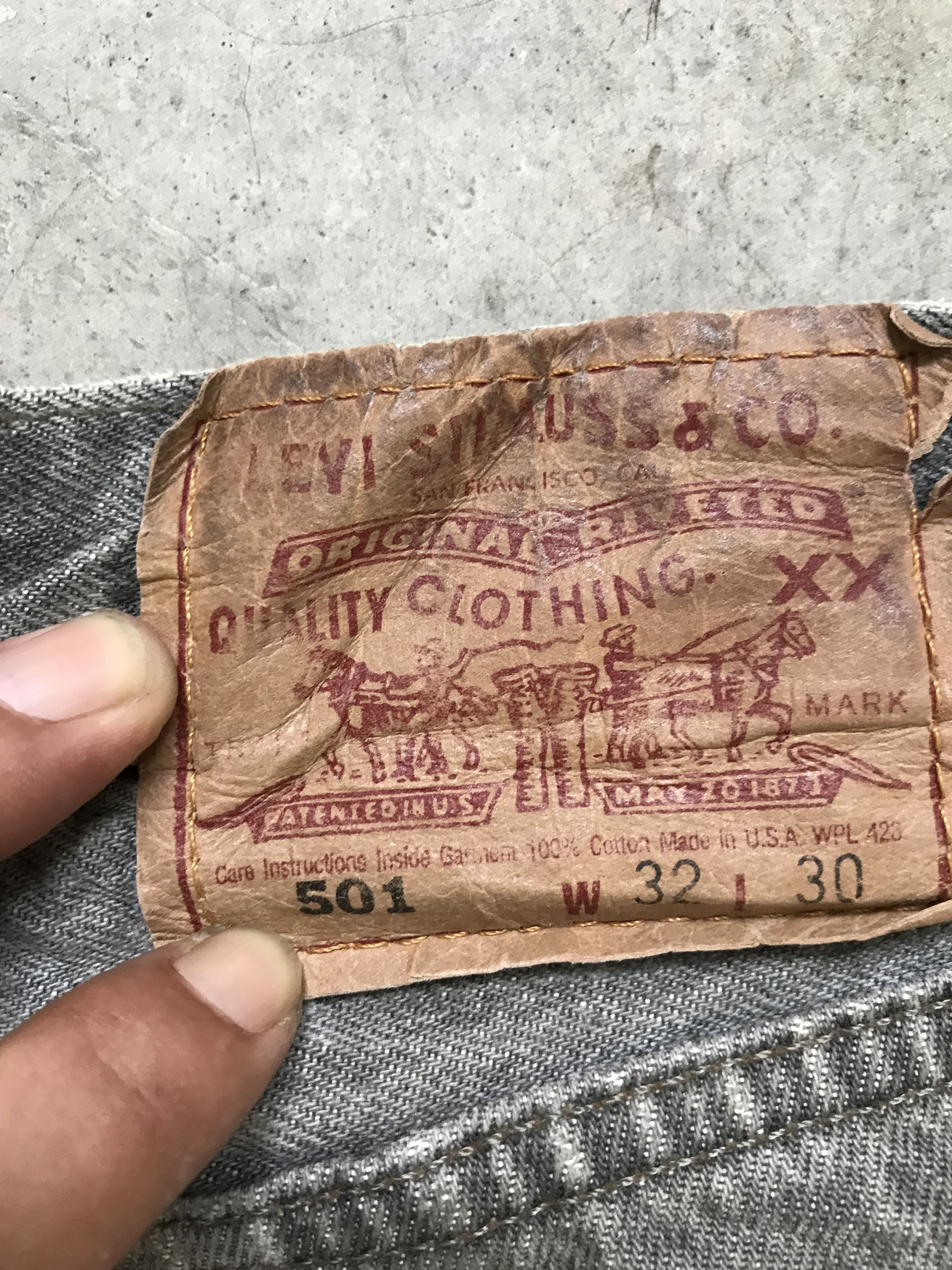 Levi's Vintage 90s Levis Gray 501 Cropped Denim Size US 31 - 11 Thumbnail