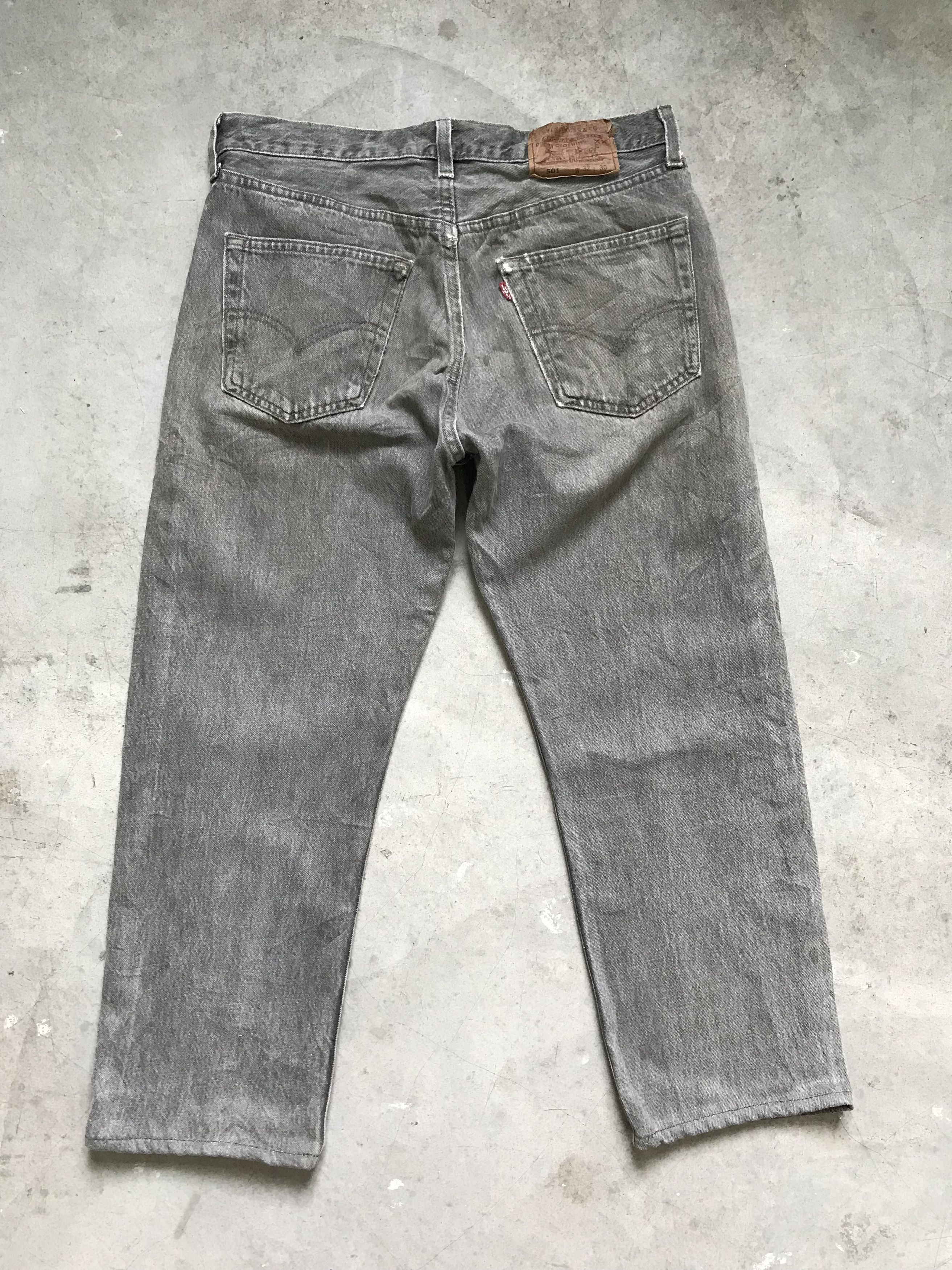 Levi's Vintage 90s Levis Gray 501 Cropped Denim Size US 31 - 6 Thumbnail