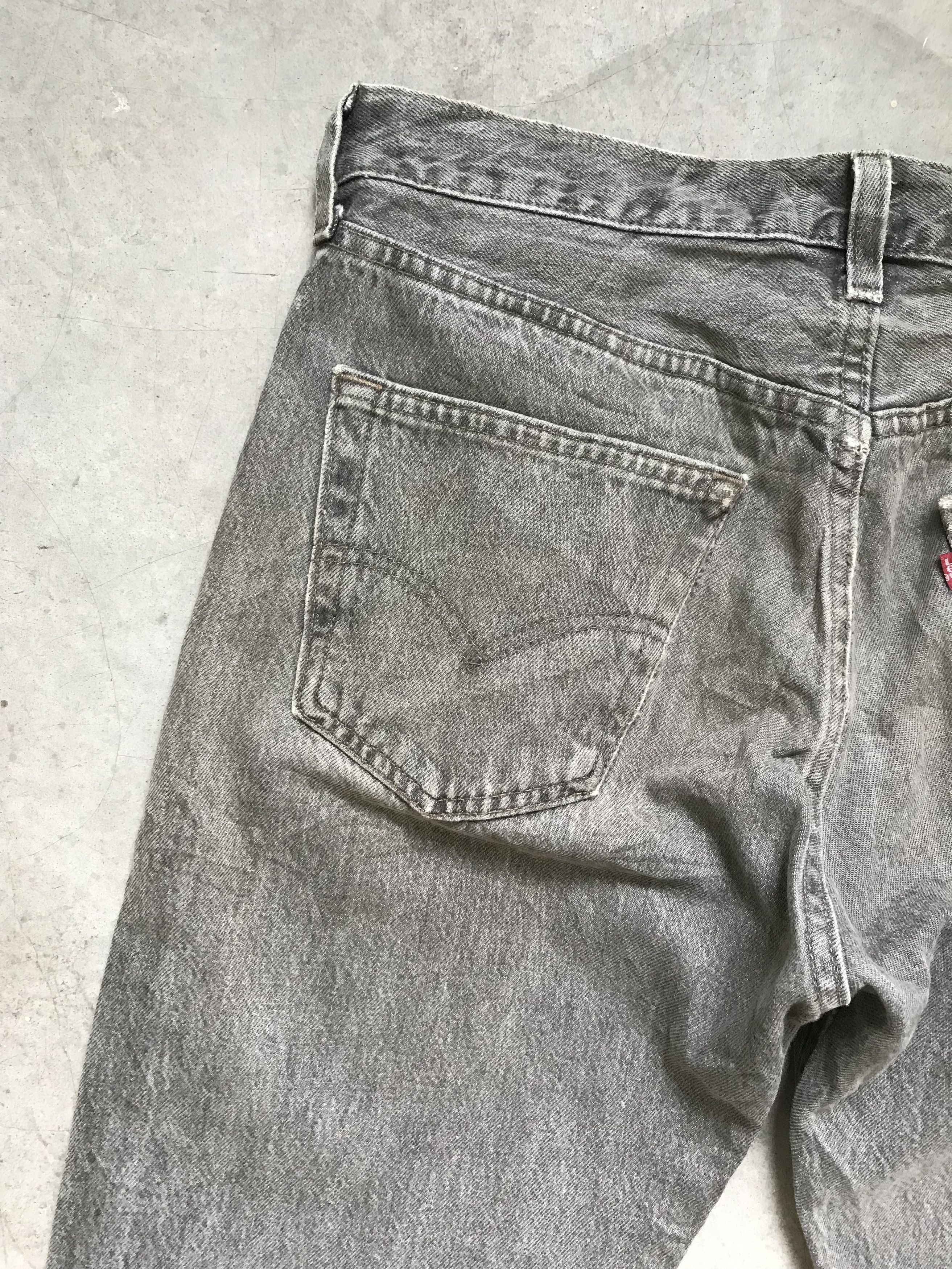 Levi's Vintage 90s Levis Gray 501 Cropped Denim Size US 31 - 8 Thumbnail