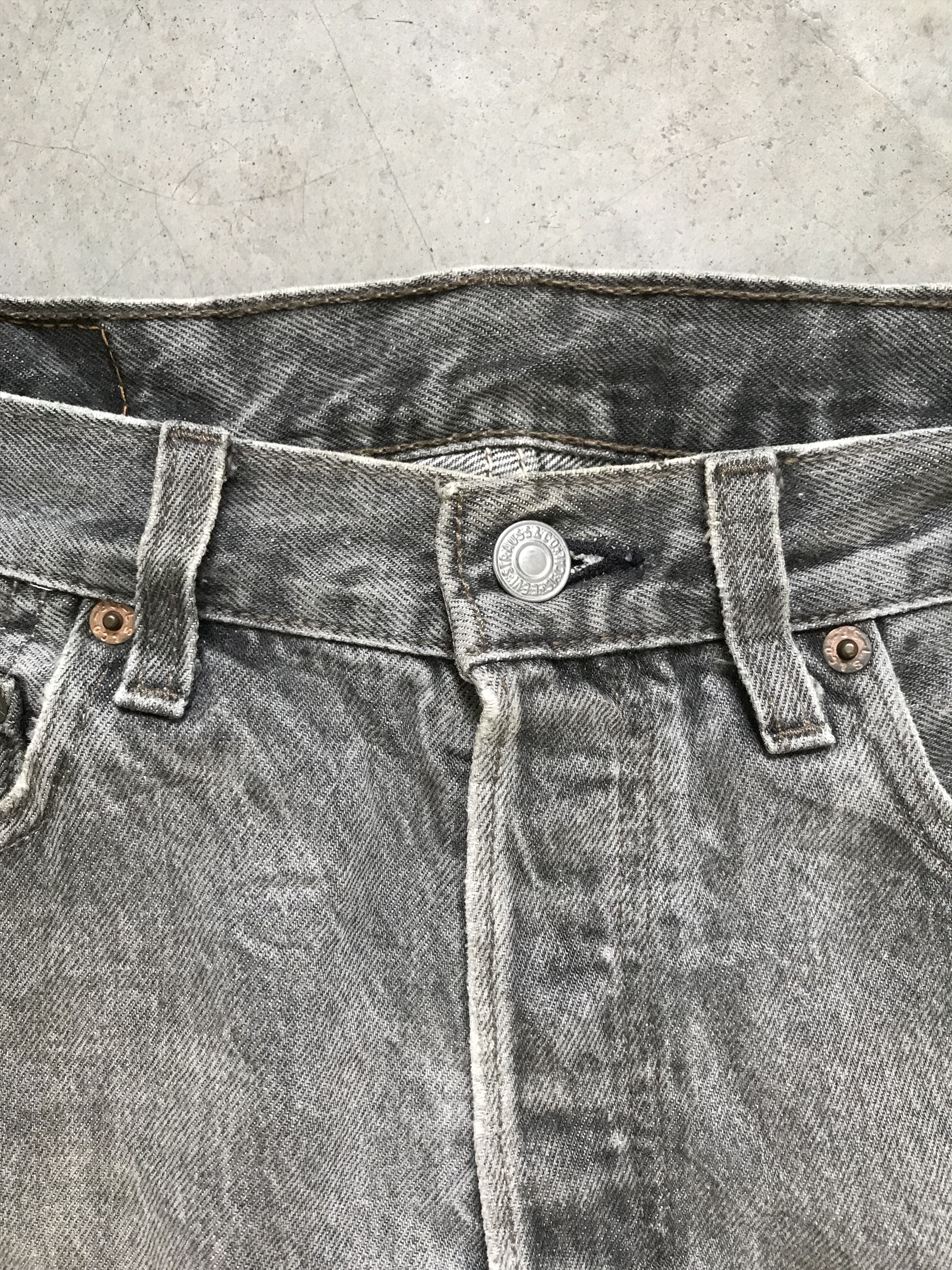 Levi's Vintage 90s Levis Gray 501 Cropped Denim Size US 31 - 2 Thumbnail