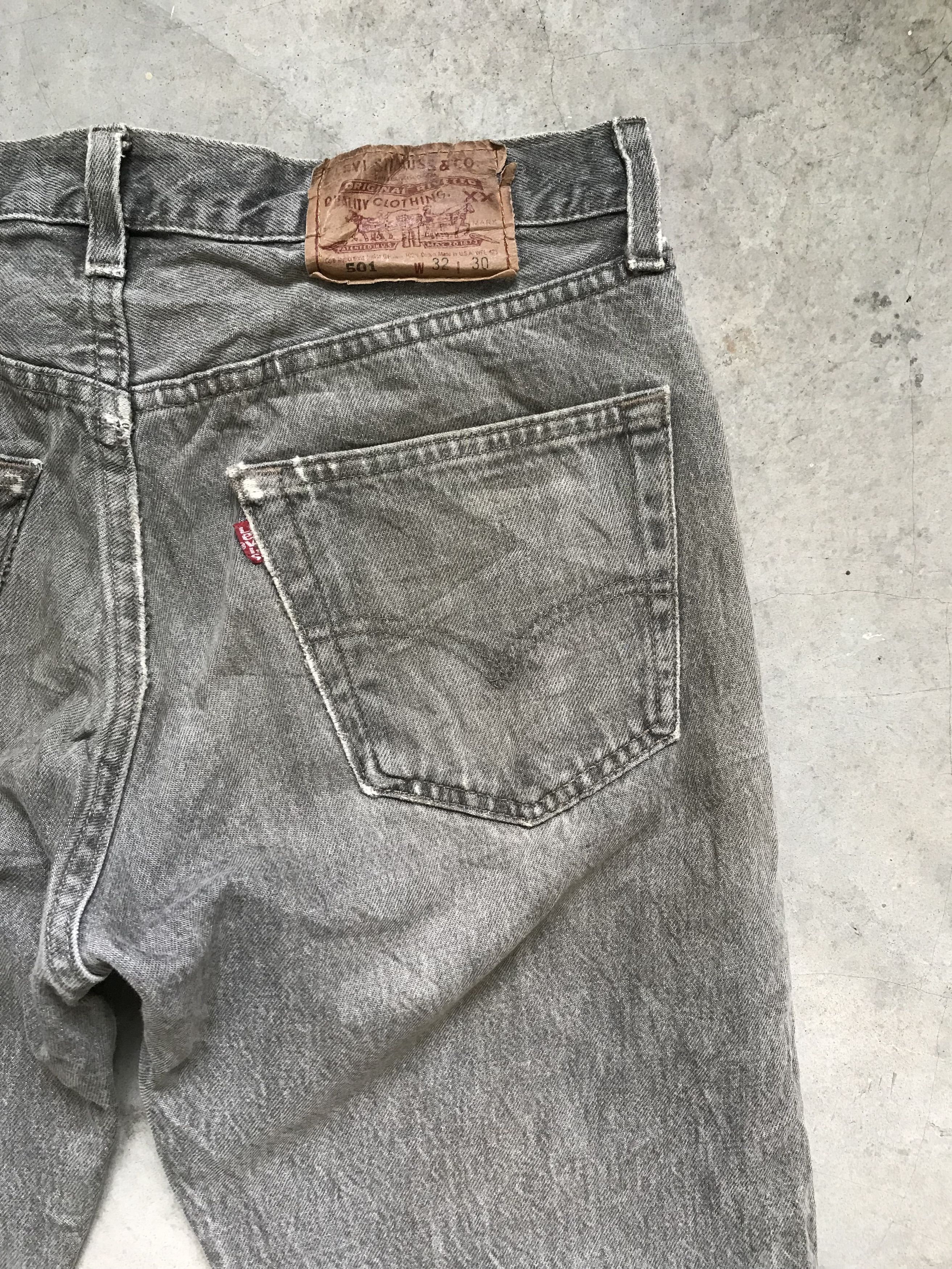 Levi's Vintage 90s Levis Gray 501 Cropped Denim Size US 31 - 7 Thumbnail