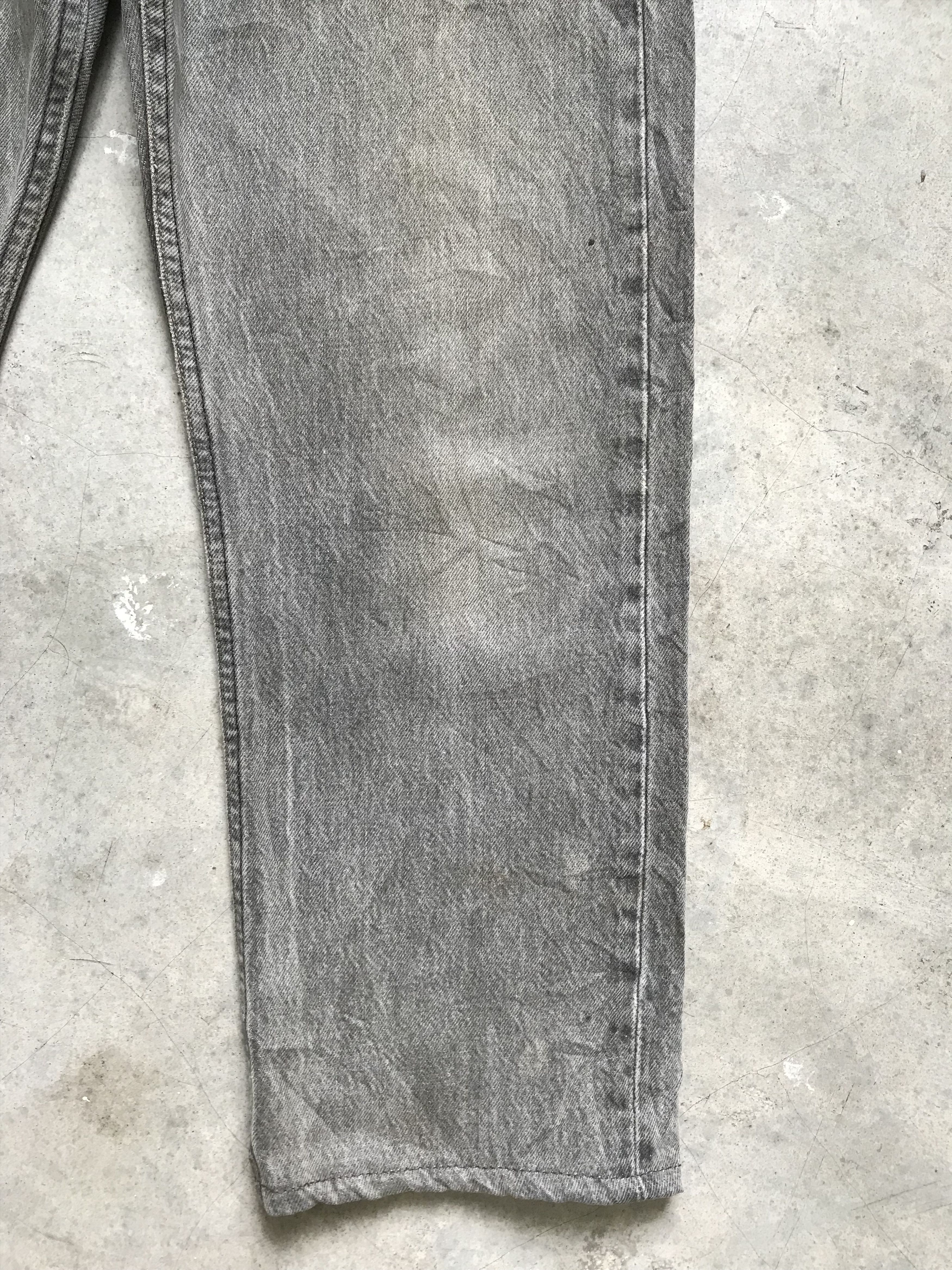 Levi's Vintage 90s Levis Gray 501 Cropped Denim Size US 31 - 3 Thumbnail