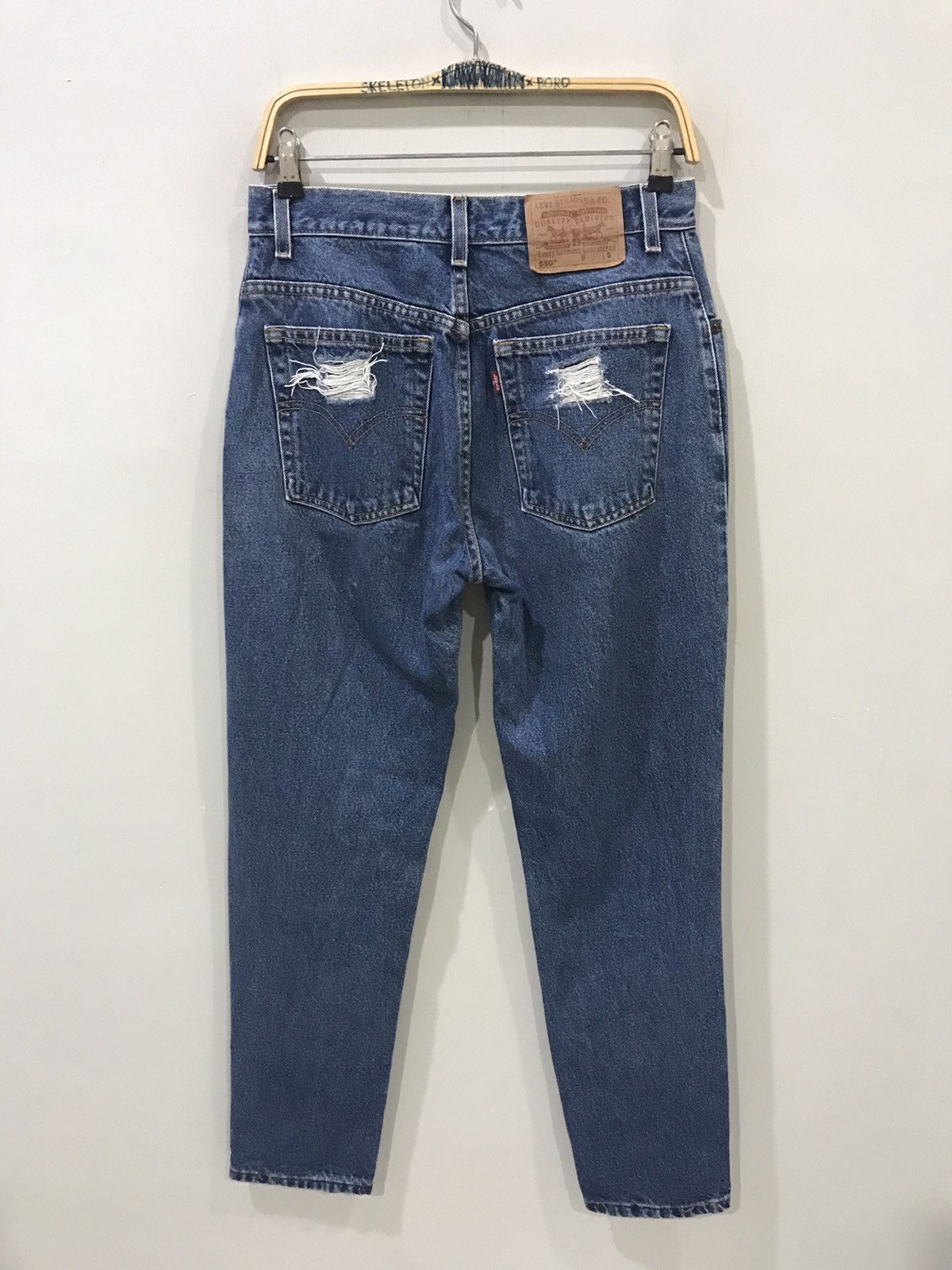 Levi's × Vintage Levis 550 Relaxed Fit Heavy Distressed Denim Size US 29 - 10 Thumbnail