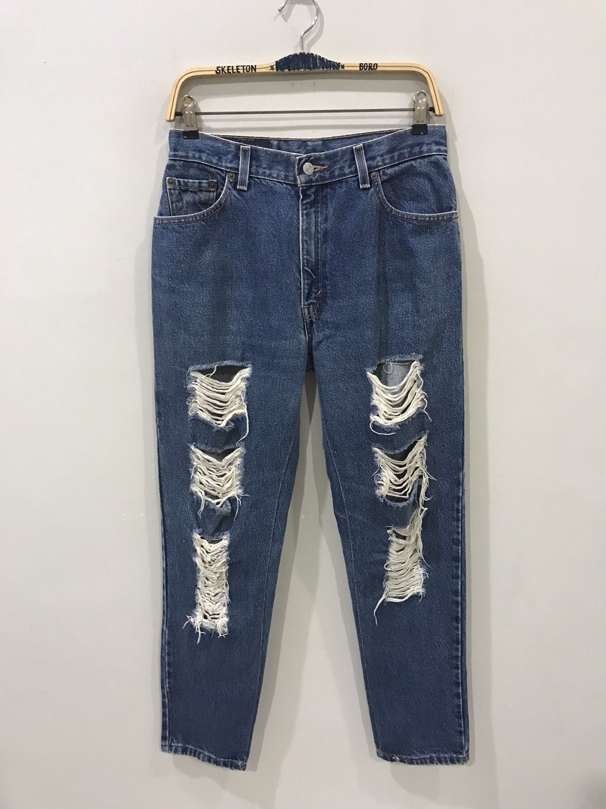 Levi's × Vintage Levis 550 Relaxed Fit Heavy Distressed Denim Size US 29 - 1 Thumbnail