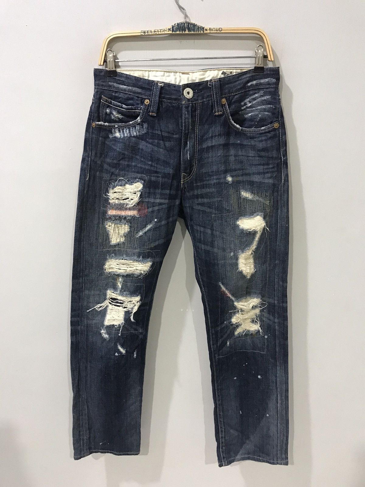 Levi's Levis 505 Distressed Rip&Repair Series Painter Denim F306 Size US 30 / EU 46 - 3 Thumbnail