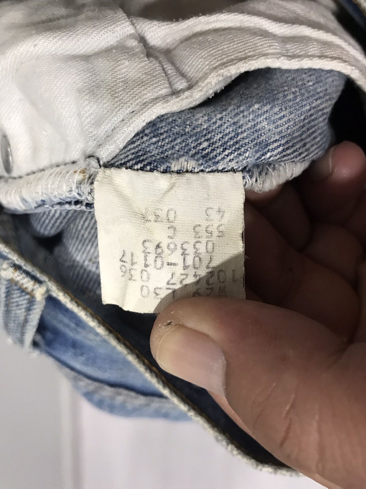 Levi's × Vintage Vintage 90s Levis 701 Student Fit Custom Released Hem Denim Size US 26 / EU 42 - 19 Thumbnail