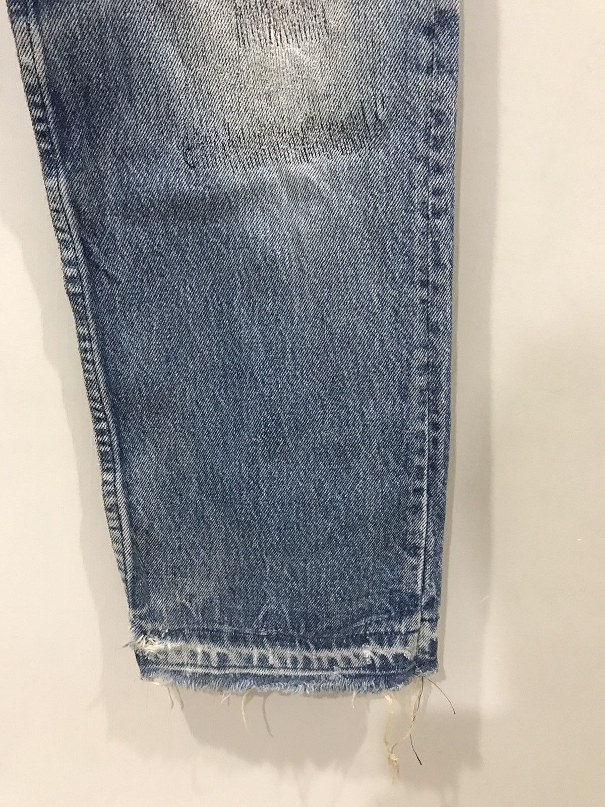 Levi's × Vintage Vintage 90s Levis 701 Student Fit Custom Released Hem Denim Size US 26 / EU 42 - 6 Thumbnail