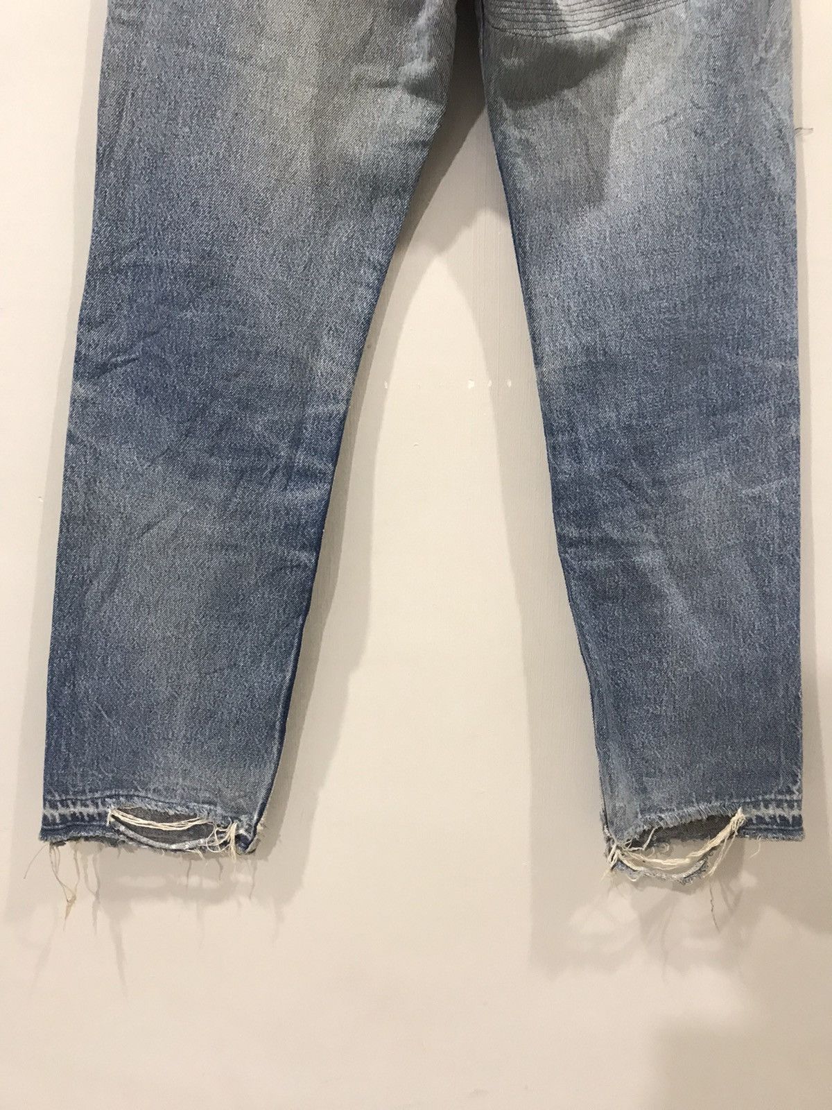 Levi's × Vintage Vintage 90s Levis 701 Student Fit Custom Released Hem Denim Size US 26 / EU 42 - 17 Thumbnail