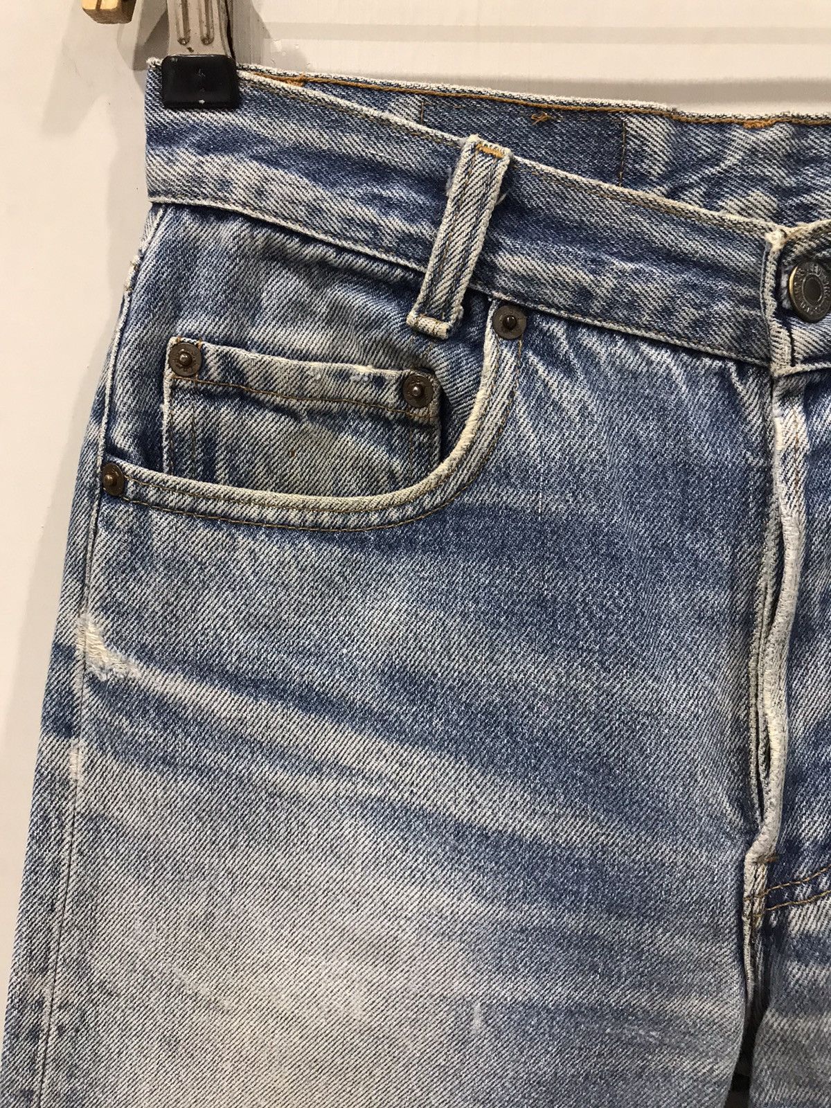 Levi's × Vintage Vintage 90s Levis 701 Student Fit Custom Released Hem Denim Size US 26 / EU 42 - 3 Thumbnail