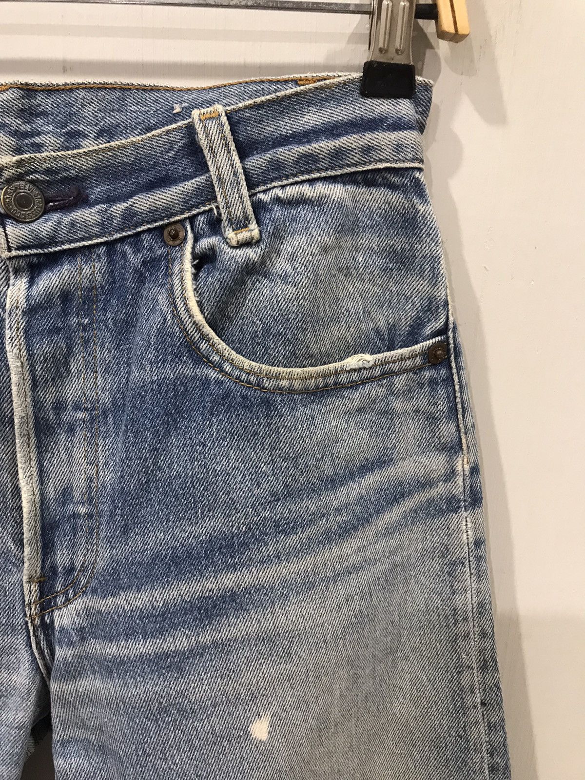 Levi's × Vintage Vintage 90s Levis 701 Student Fit Custom Released Hem Denim Size US 26 / EU 42 - 2 Thumbnail