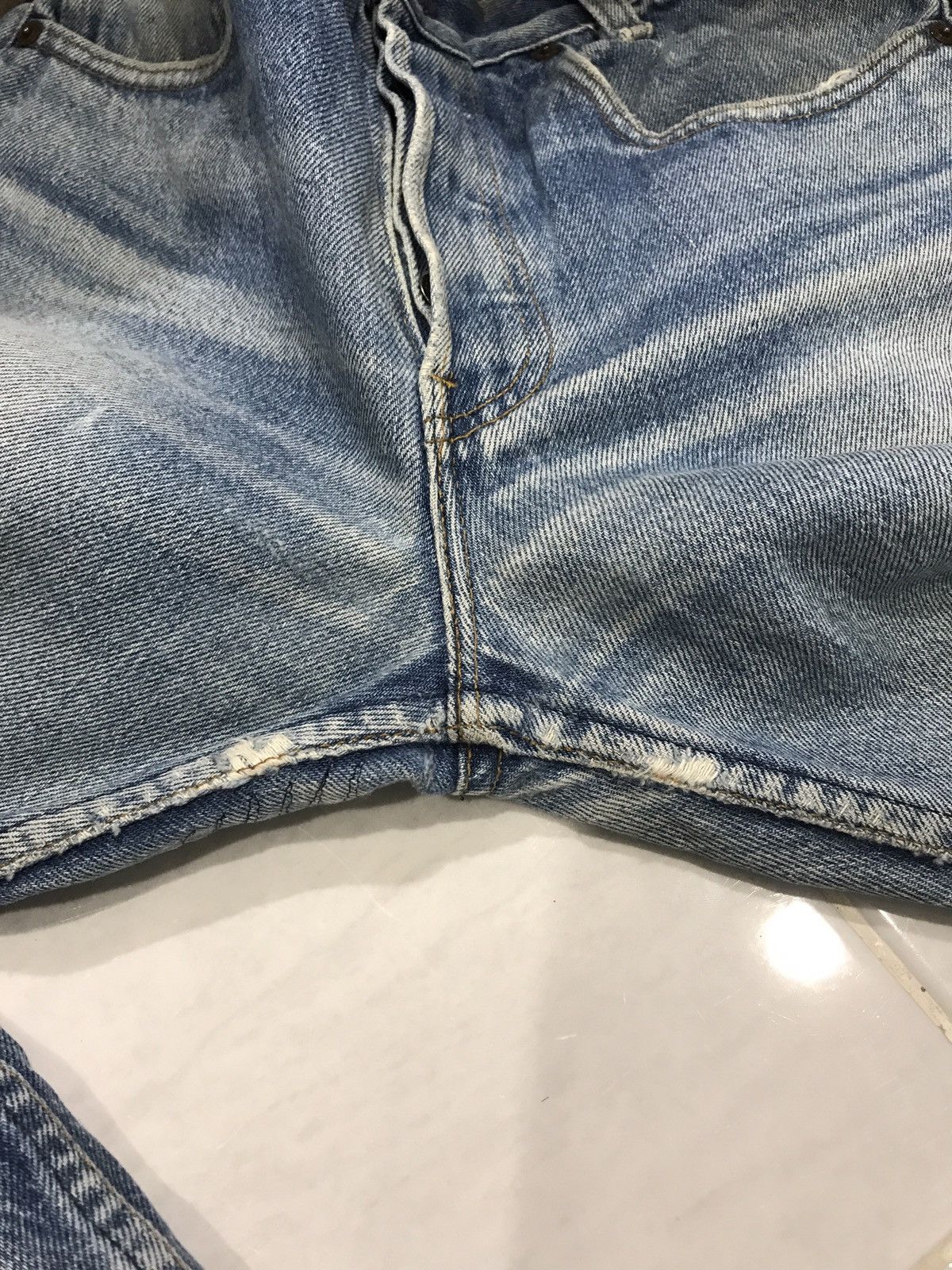 Levi's × Vintage Vintage 90s Levis 701 Student Fit Custom Released Hem Denim Size US 26 / EU 42 - 20 Thumbnail