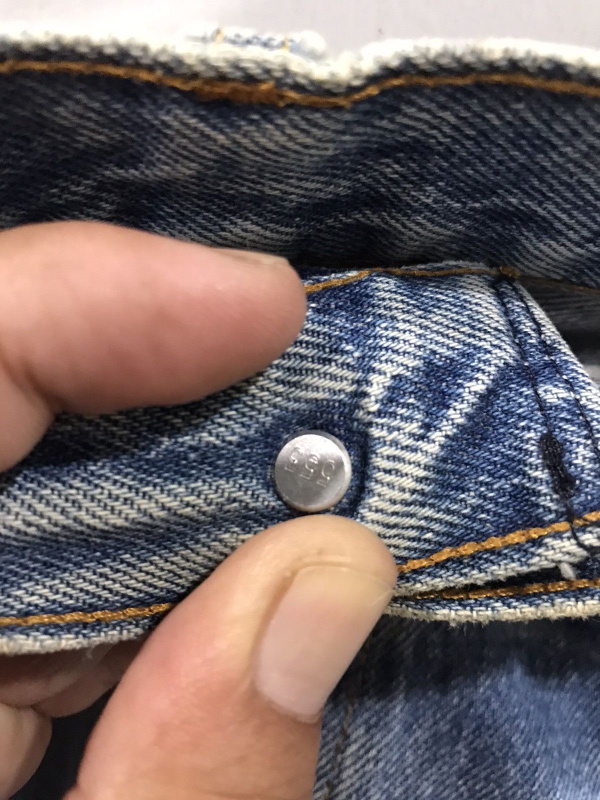 Levi's × Vintage Vintage 90s Levis 701 Student Fit Custom Released Hem Denim Size US 26 / EU 42 - 10 Thumbnail