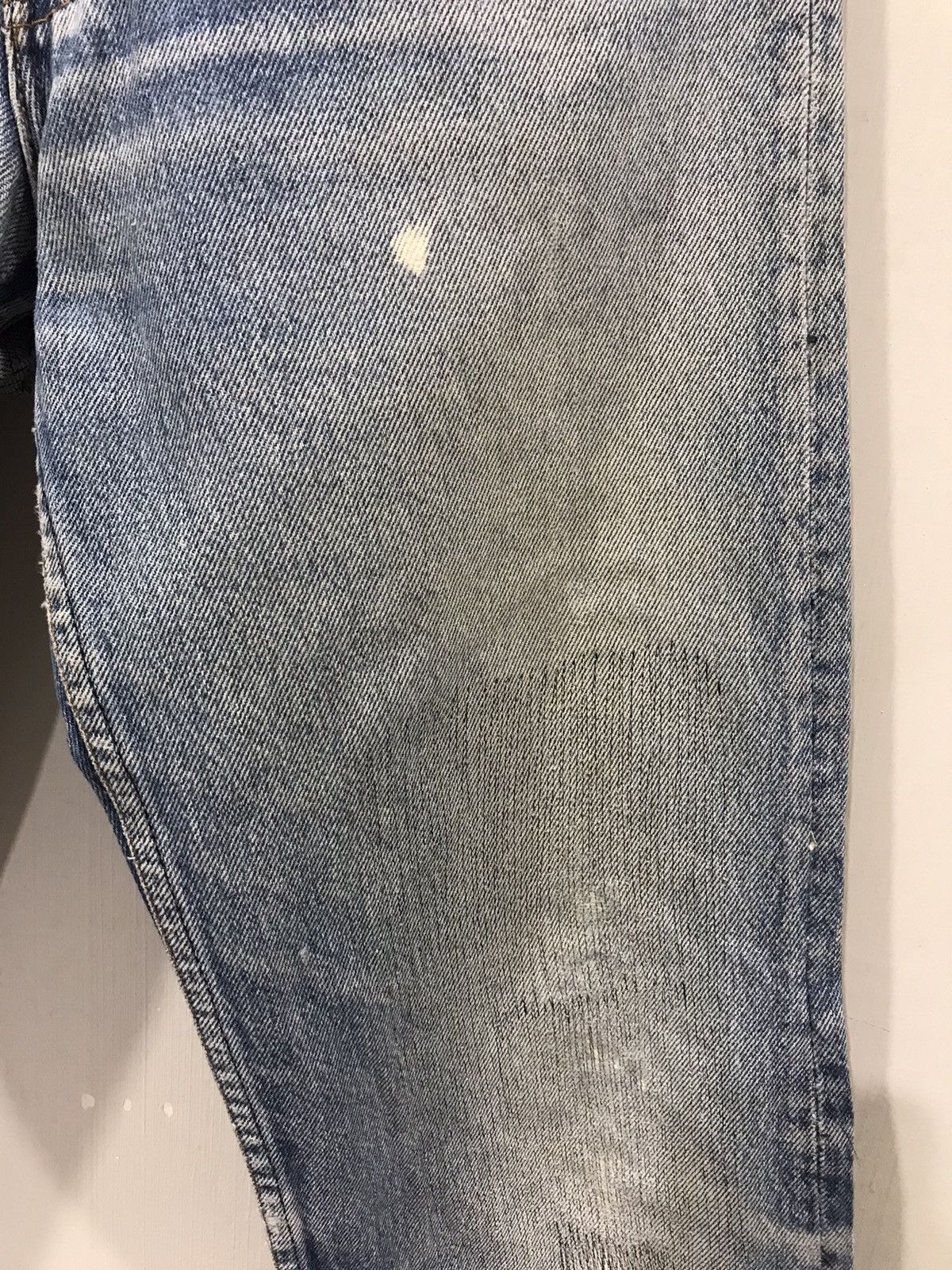 Levi's × Vintage Vintage 90s Levis 701 Student Fit Custom Released Hem Denim Size US 26 / EU 42 - 4 Thumbnail