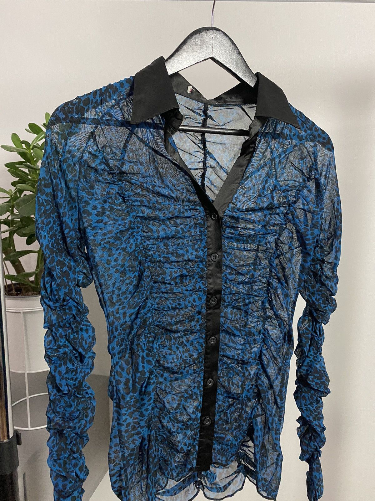 If Six Was Nine × Japanese Brand × Vintage Vintage Mesh Spotted Long Sleeve Shirt Size US M / EU 48-50 / 2 - 3 Thumbnail