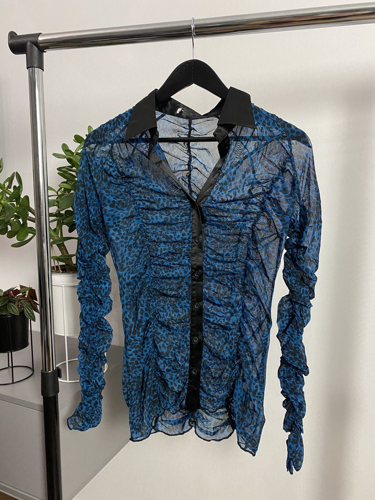 If Six Was Nine × Japanese Brand × Vintage Vintage Mesh Spotted Long Sleeve Shirt Size US M / EU 48-50 / 2 - 2 Thumbnail