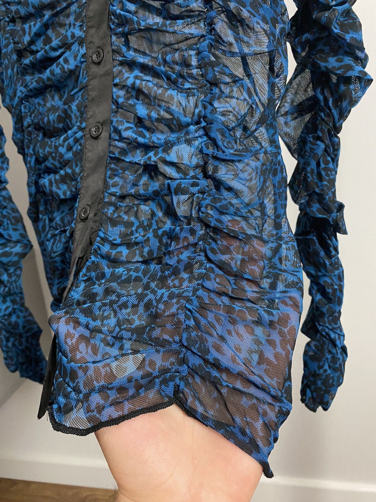 If Six Was Nine × Japanese Brand × Vintage Vintage Mesh Spotted Long Sleeve Shirt Size US M / EU 48-50 / 2 - 6 Thumbnail