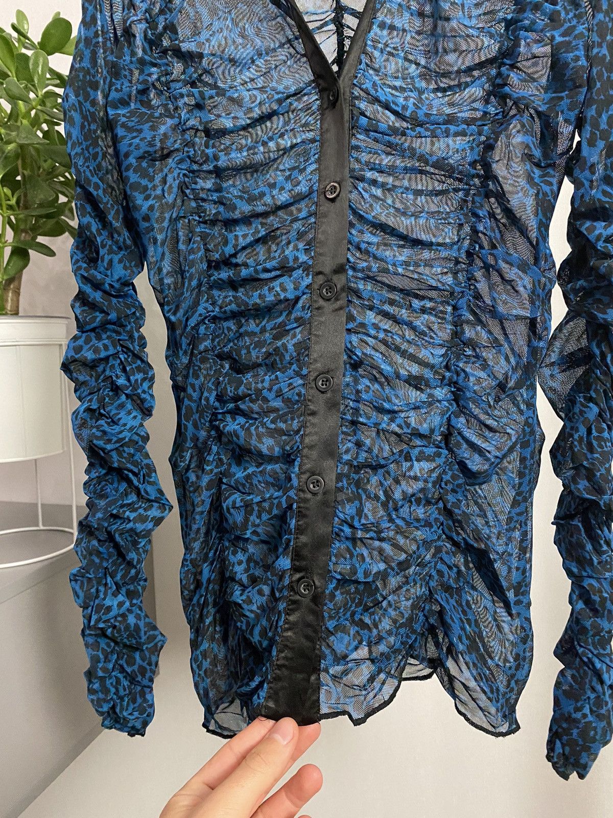 If Six Was Nine × Japanese Brand × Vintage Vintage Mesh Spotted Long Sleeve Shirt Size US M / EU 48-50 / 2 - 5 Thumbnail