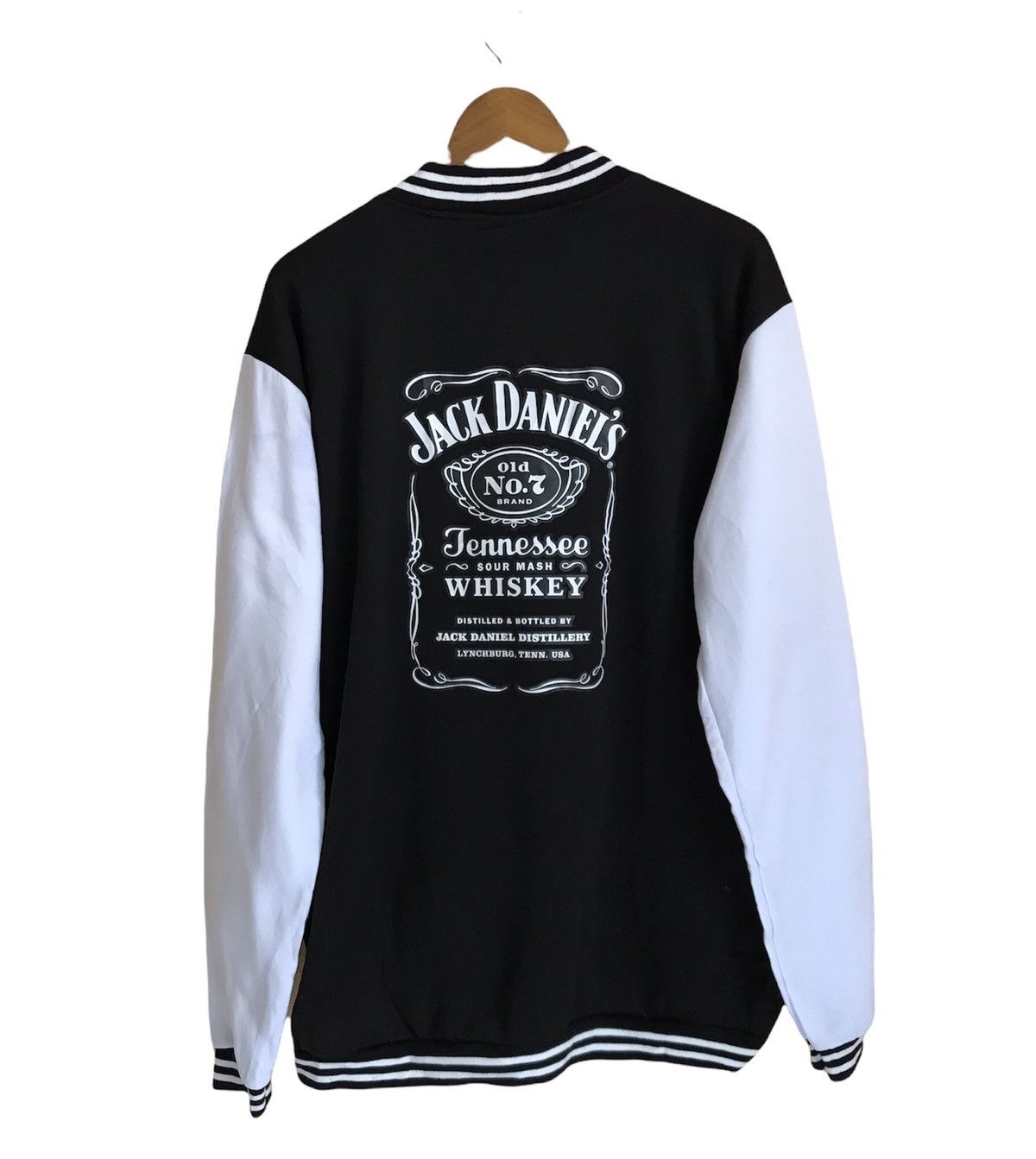 image of Vintage Jack Daniels Old Time Varsity Style Jacket, Men's (Size Large)