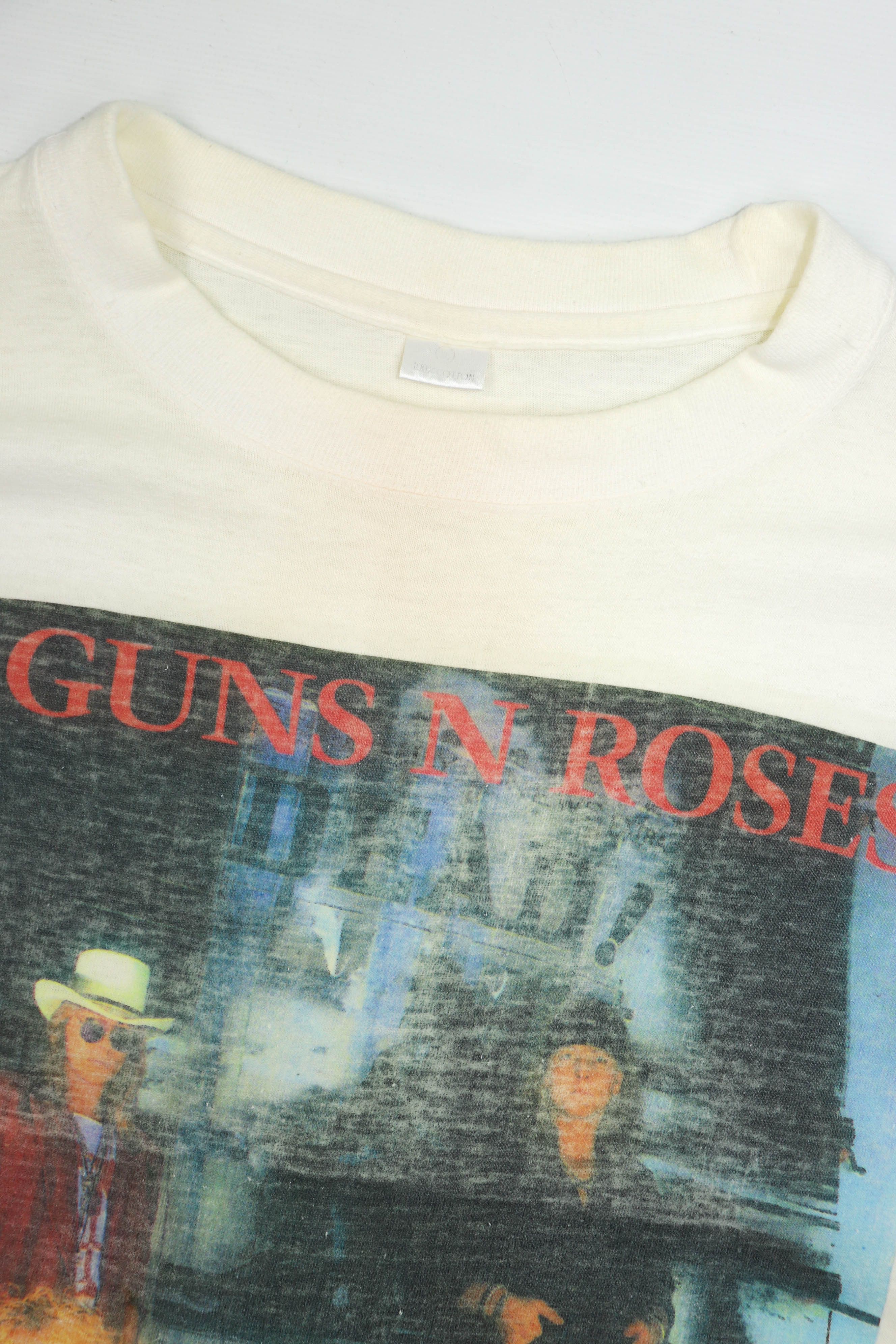 Band Tees Vintage 90s Bootleg Guns N Roses Rock Band Tour T-shirt Tee Size US XL / EU 56 / 4 - 9 Thumbnail