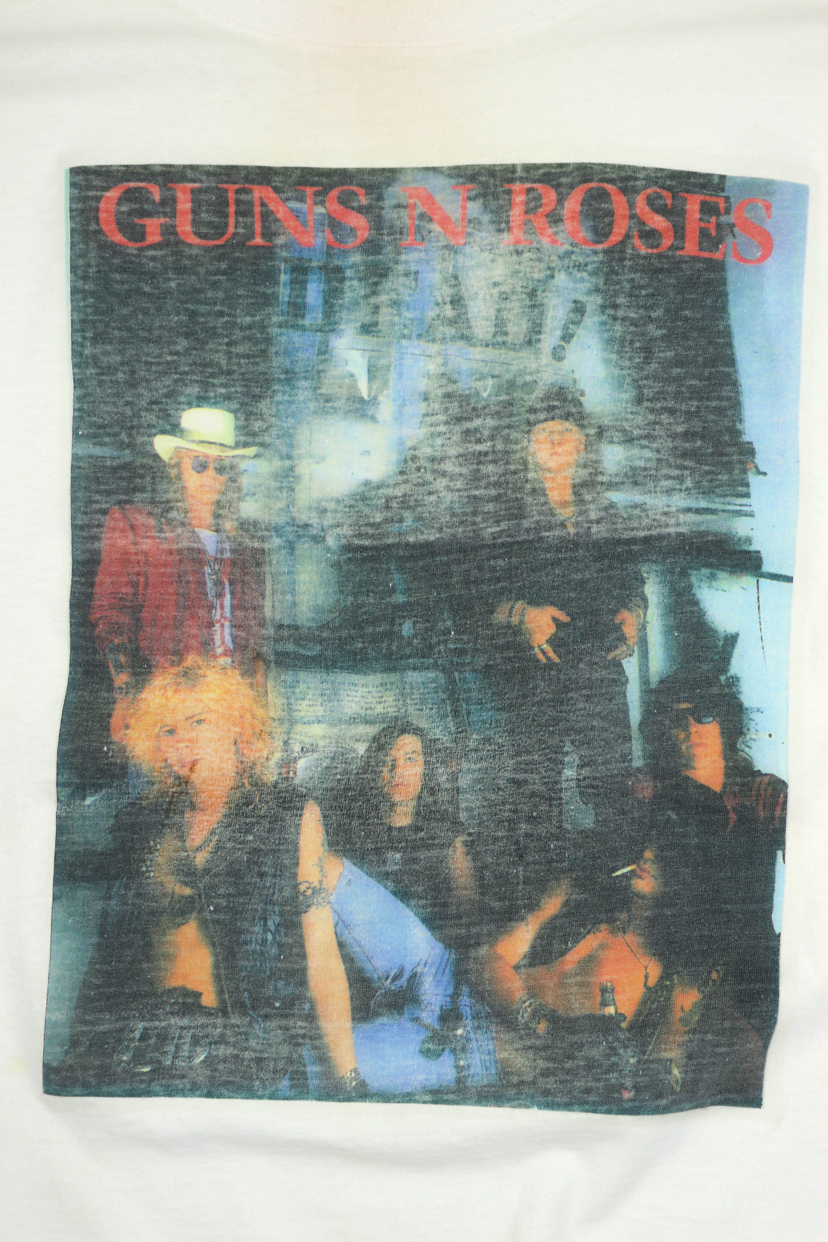 Band Tees Vintage 90s Bootleg Guns N Roses Rock Band Tour T-shirt Tee Size US XL / EU 56 / 4 - 8 Thumbnail