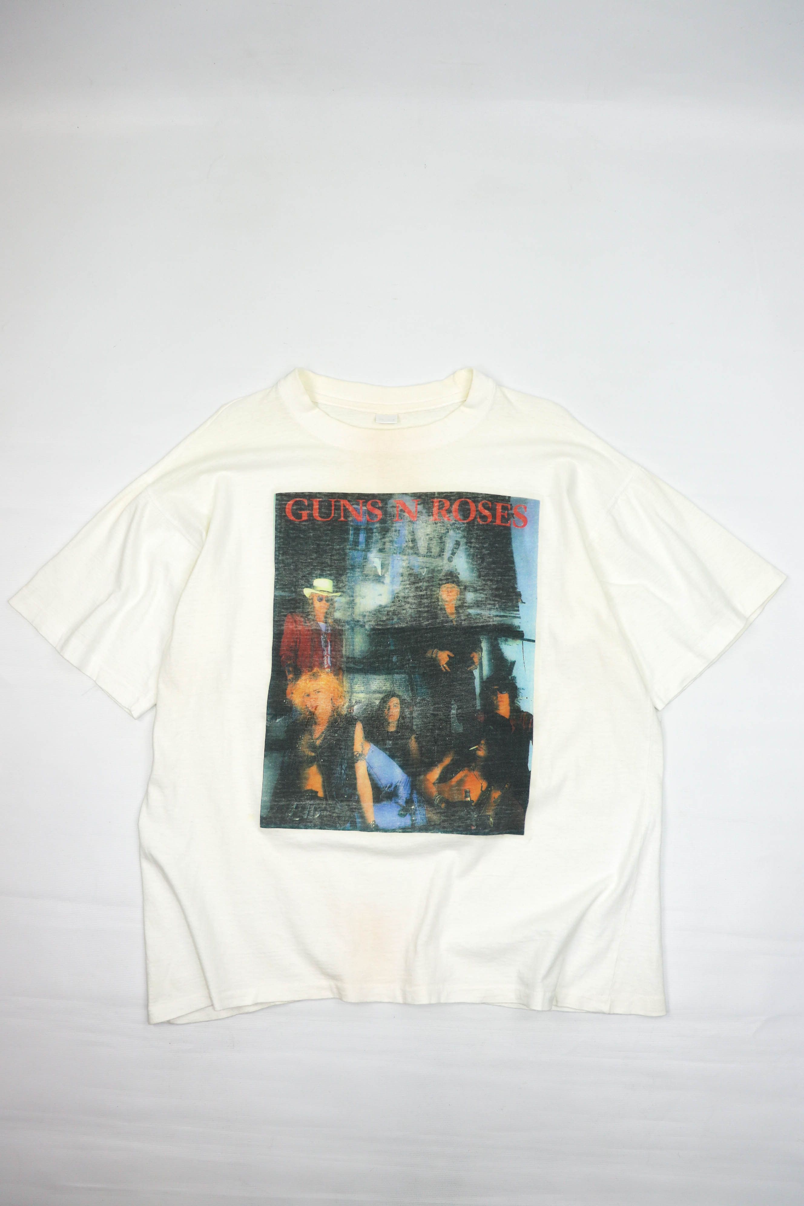 Band Tees Vintage 90s Bootleg Guns N Roses Rock Band Tour T-shirt Tee Size US XL / EU 56 / 4 - 1 Thumbnail