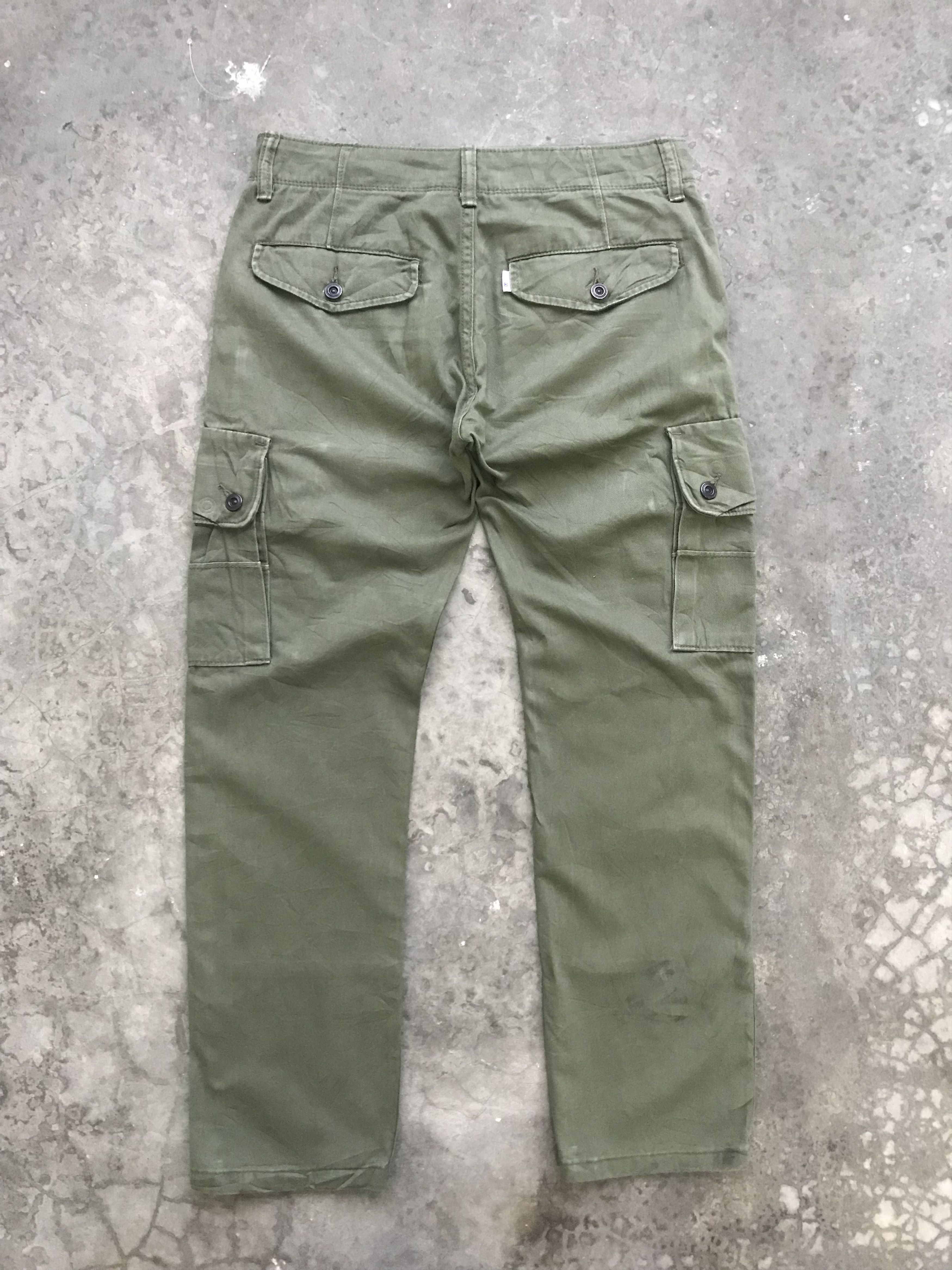 Levi's × Vintage Rare Levis Skinny Military Cargo Pant Single r Size US 30 / EU 46 - 2 Thumbnail
