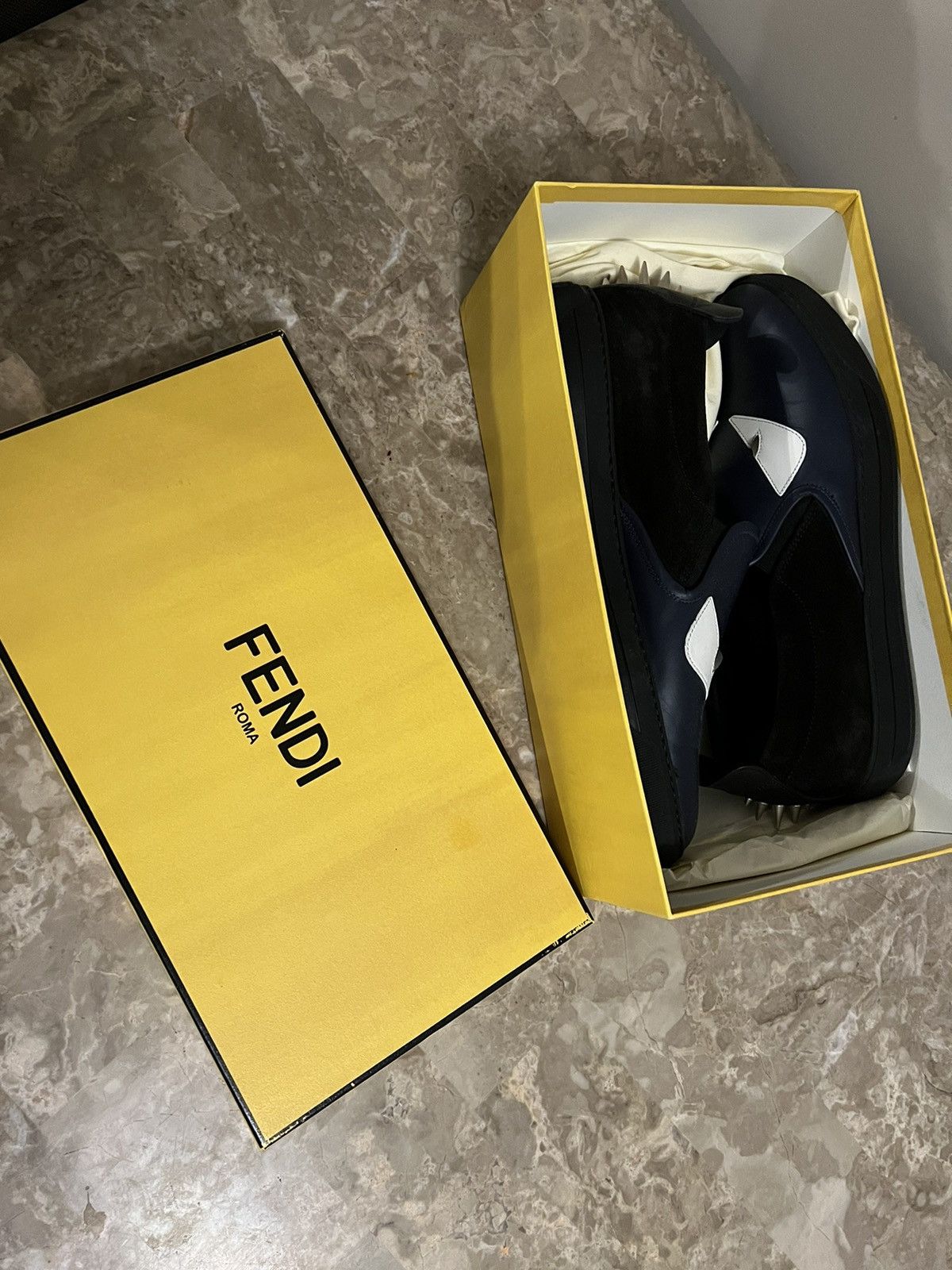 Fendi FENDI MONSTER SLIP ON NAVY Size US 9 / EU 42 - 2 Thumbnail