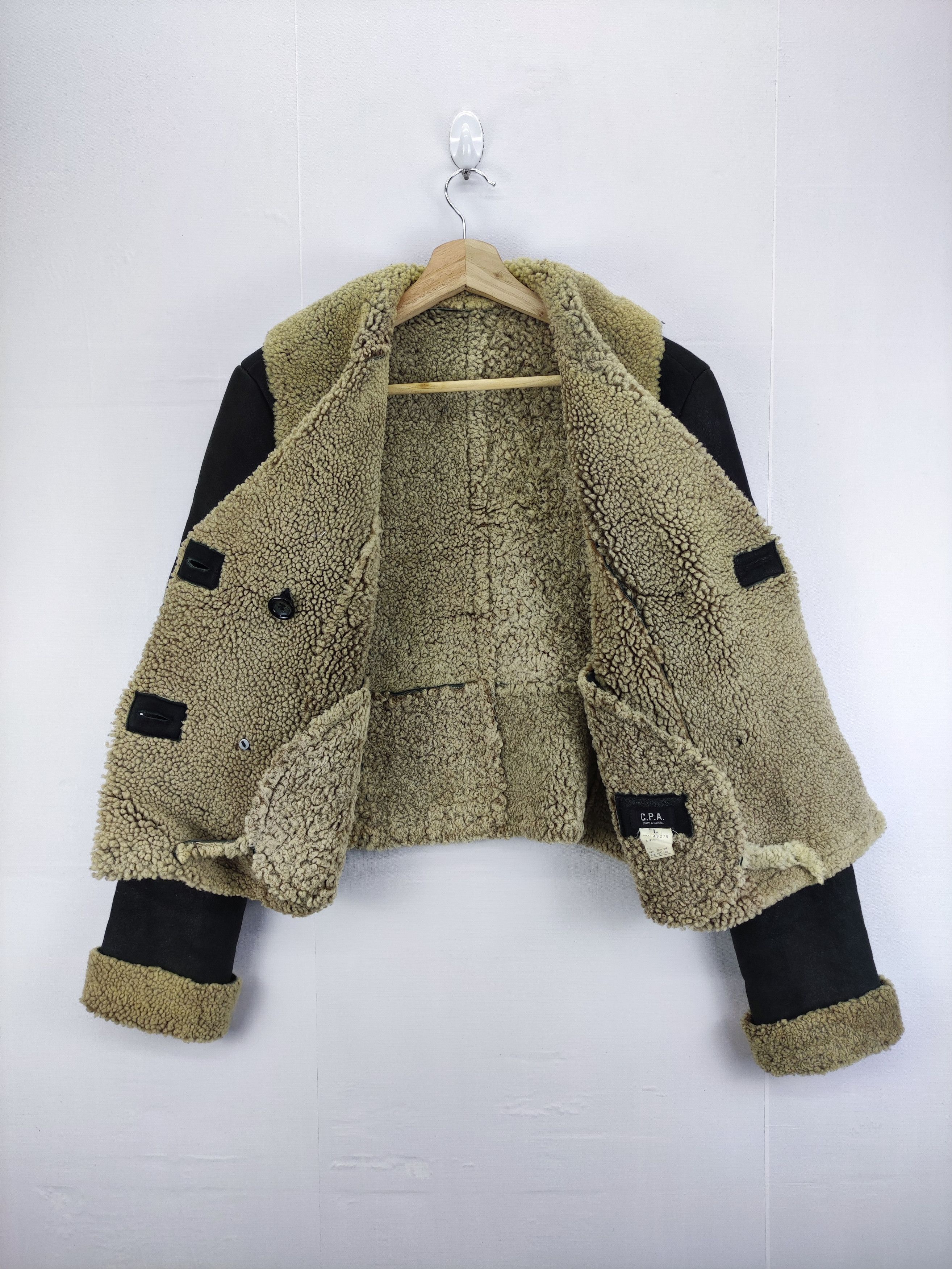 Vintage Vintage Double Breasted Peacoat Jacket lining Sherpa cpa Size S / US 4 / IT 40 - 2 Thumbnail