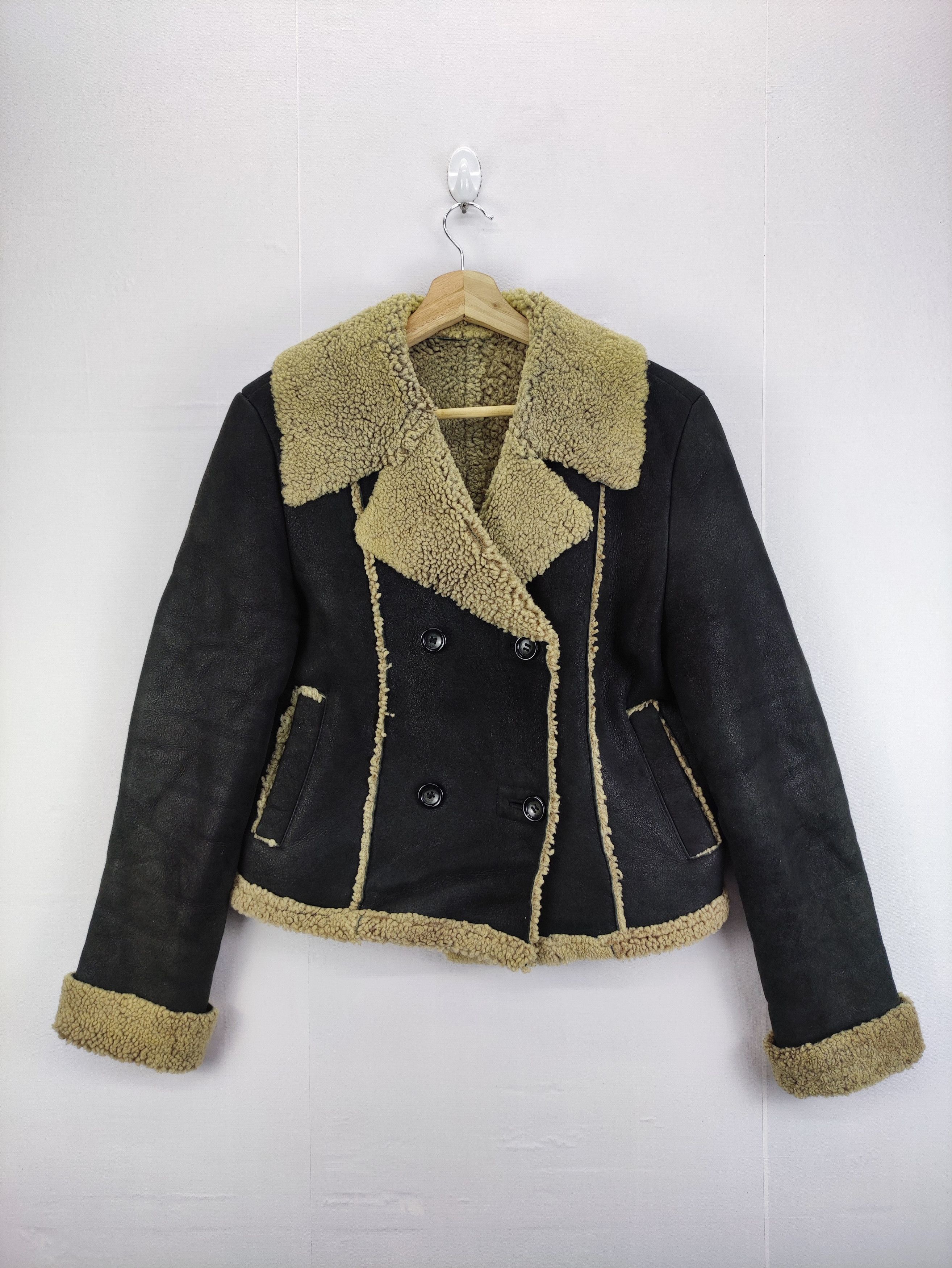 Vintage Vintage Double Breasted Peacoat Jacket lining Sherpa cpa Size S / US 4 / IT 40 - 1 Thumbnail
