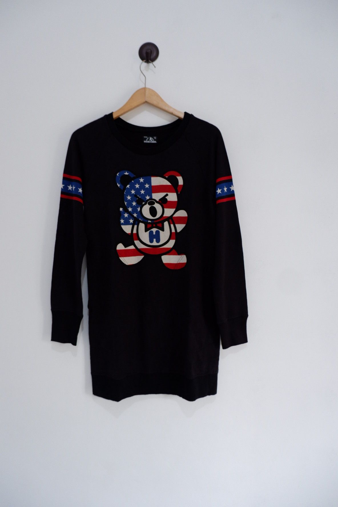 image of Hysteric Glamour Bear Fuck You Long Crewneck in Black, Women's (Size Medium)