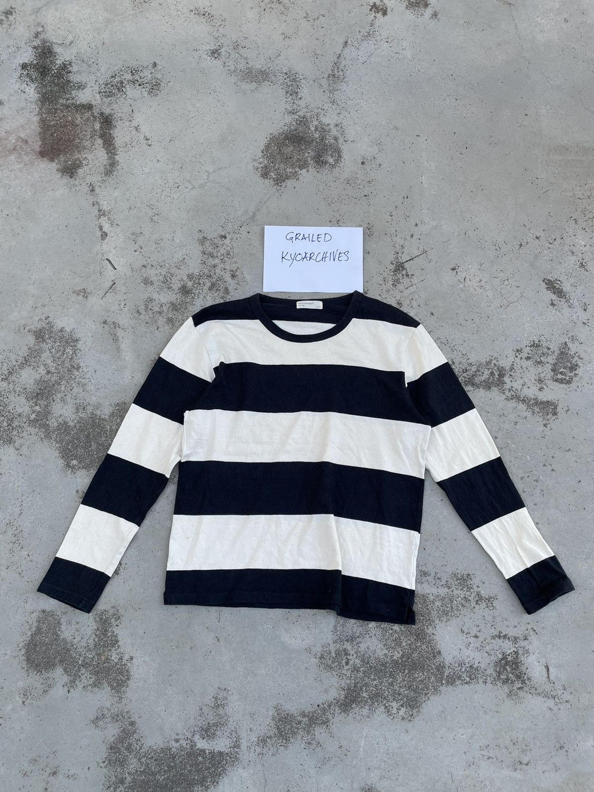 Japanese Brand BACK NUMBER STRIPE LONG SLEEVE Size US L / EU 52-54 / 3 - 1 Thumbnail
