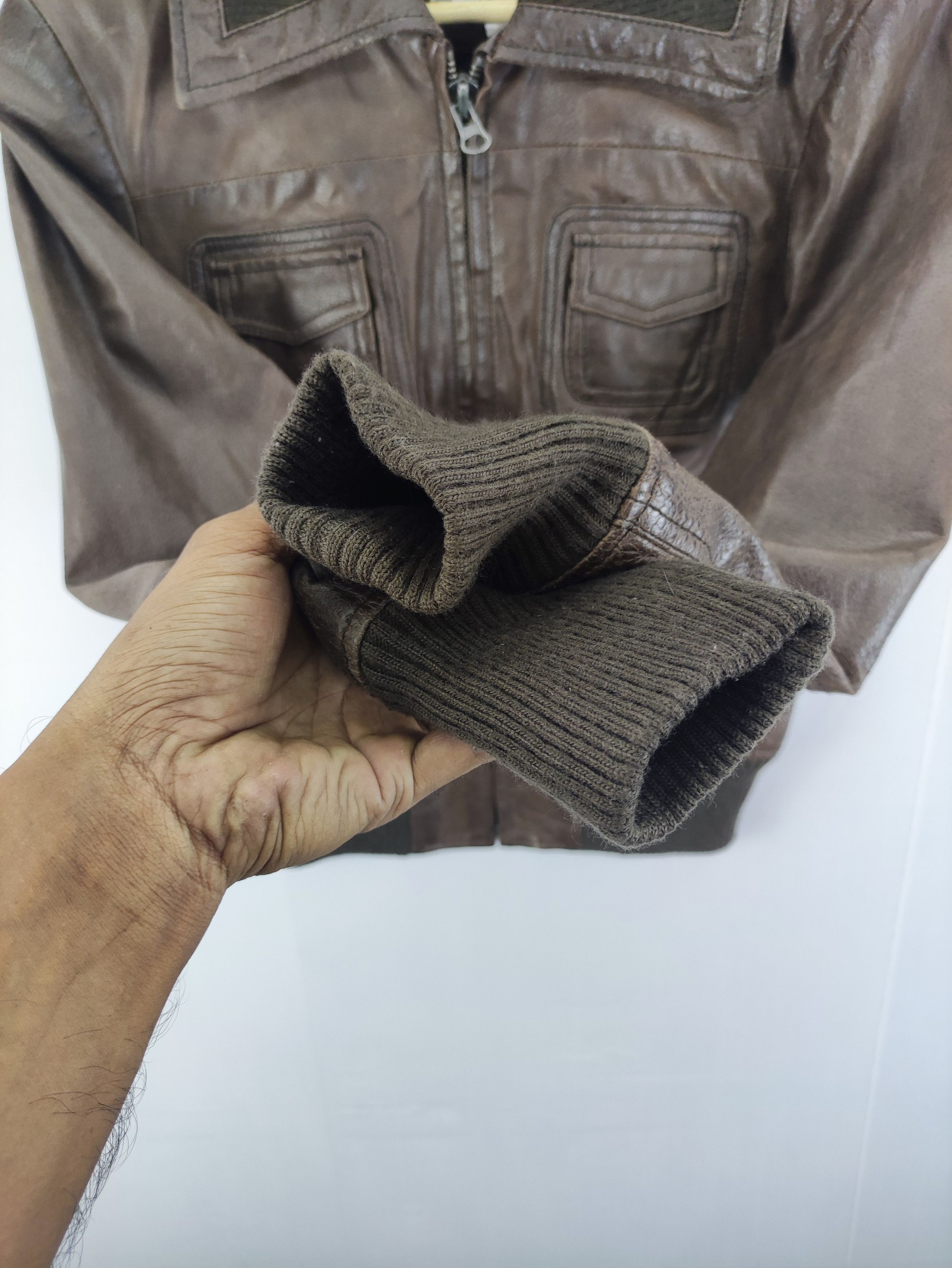 Leather Vintage Leather Jacket Zipper By Blendof Size US S / EU 44-46 / 1 - 2 Thumbnail