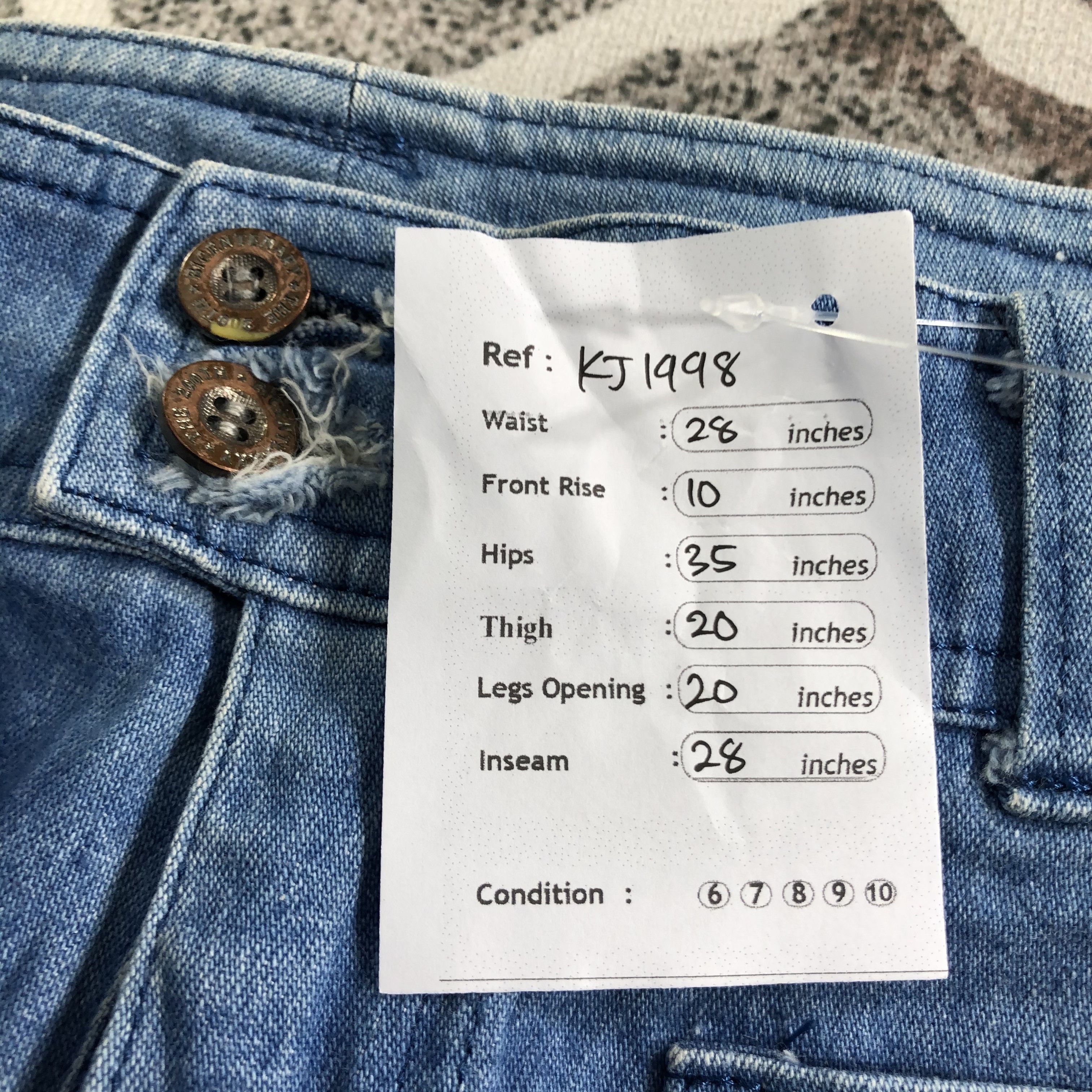 Japanese Brand × Vintage Vintage 80s Japanese Brand Bush Pants Flared Jeans KJ1998 Size US 28 / EU 44 - 10 Thumbnail