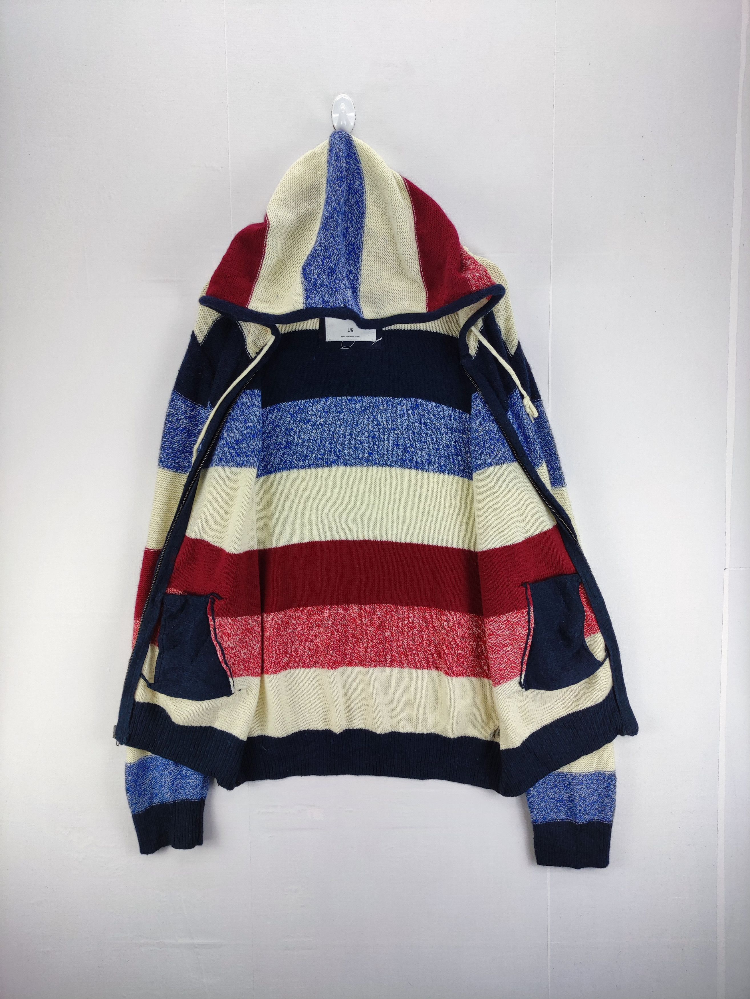 Aeropostale Vintage Aeropostale Knit Sweater Striped Hoodie Zipper Size US M / EU 48-50 / 2 - 3 Thumbnail