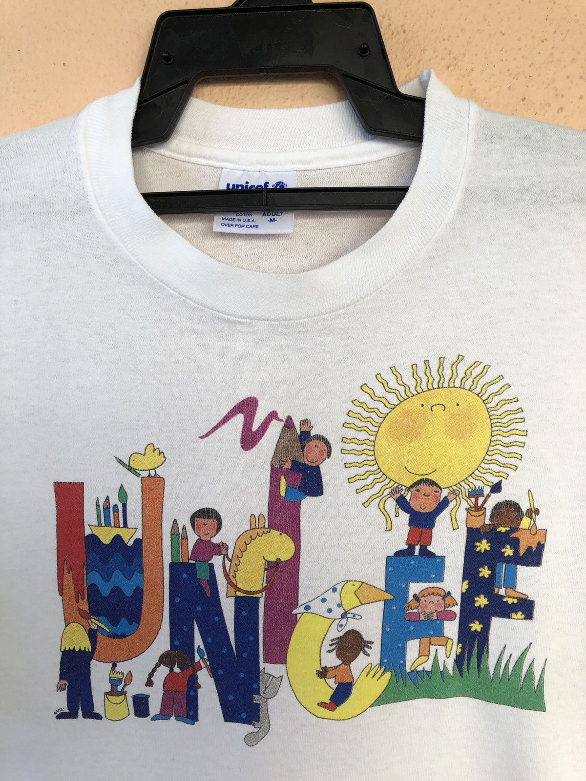 Vintage Vintage 90s UNICEF Souviner Rare T Shirt Size US M / EU 48-50 / 2 - 3 Thumbnail