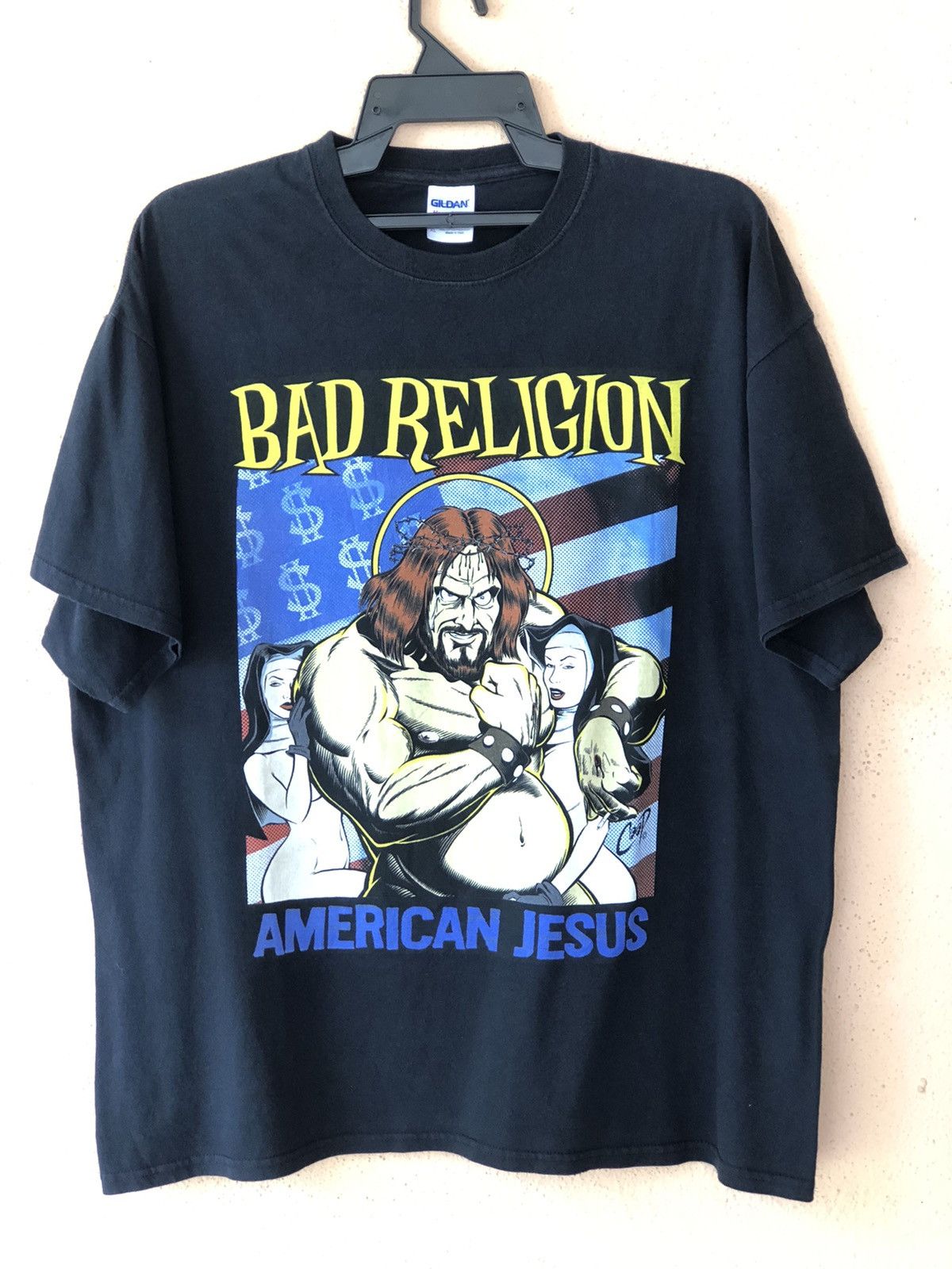Band Tees × Vintage Late 2000s Bad Religion American Jesus Punk Rock Tee Size US XL / EU 56 / 4 - 2 Thumbnail