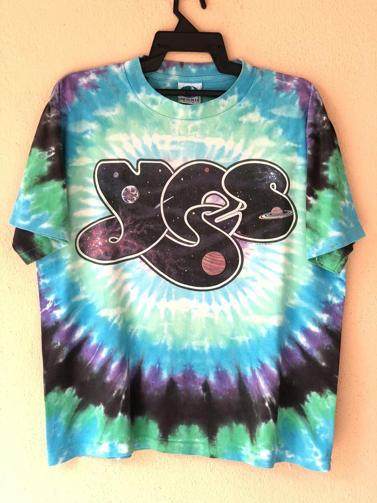 Band Tees × Liquid Blue × Vintage Vintage 90s YES Band Promo Tee Size US L / EU 52-54 / 3 - 1 Thumbnail