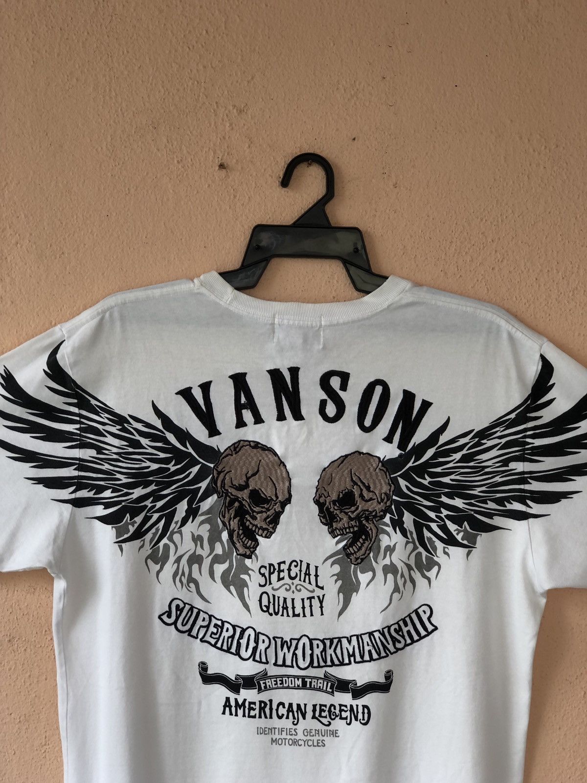 Other VANSON LEATHERS Skull Wings Motorcycle Tee Size US L / EU 52-54 / 3 - 4 Thumbnail