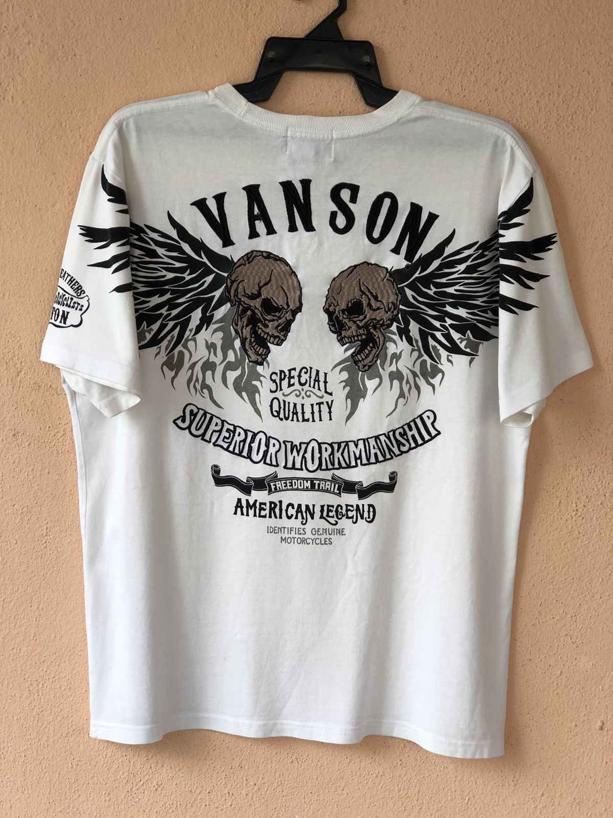 Other VANSON LEATHERS Skull Wings Motorcycle Tee Size US L / EU 52-54 / 3 - 1 Thumbnail