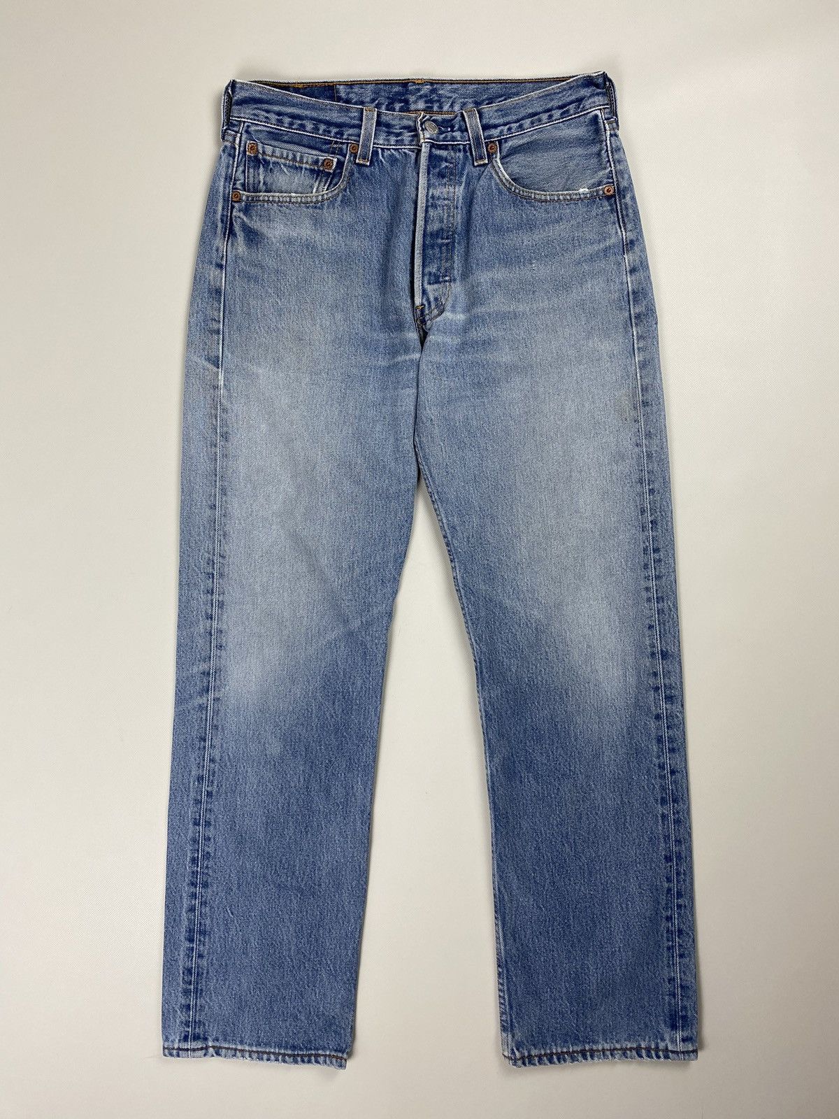Levi's VTG 90s Levis 501 light blue washed denim jeans Size US 30 / EU 46 - 1 Thumbnail