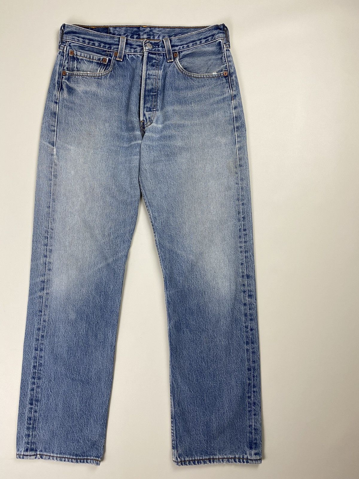 Levi's VTG 90s Levis 501 light blue washed denim jeans Size US 30 / EU 46 - 3 Thumbnail