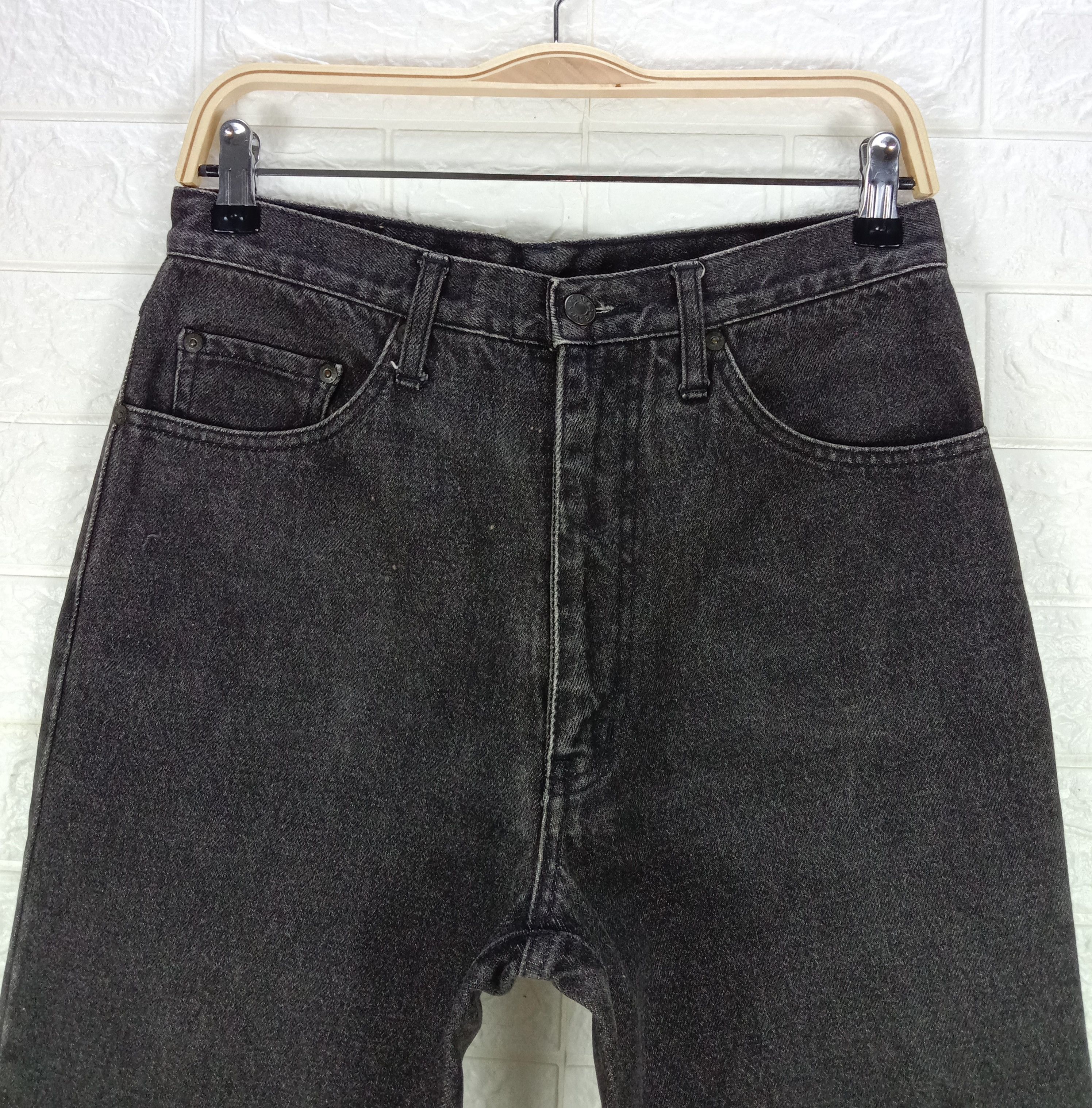 Edwin Vintage Edwin Super Black Flare Jeans Bootcut Denim Size 30" / US 8 / IT 44 - 2 Thumbnail