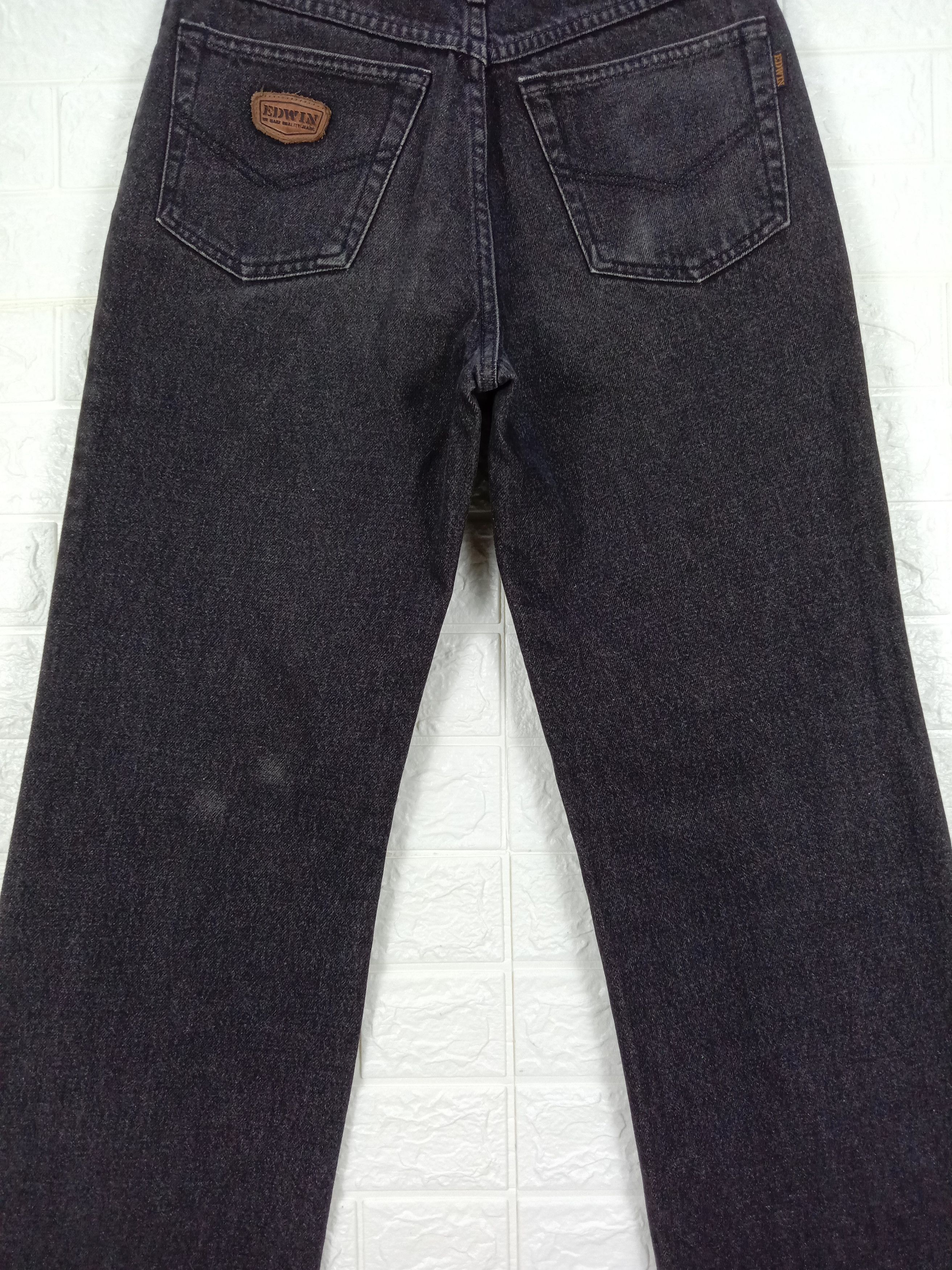 Edwin Vintage Edwin Super Black Flare Jeans Bootcut Denim Size 30" / US 8 / IT 44 - 7 Thumbnail
