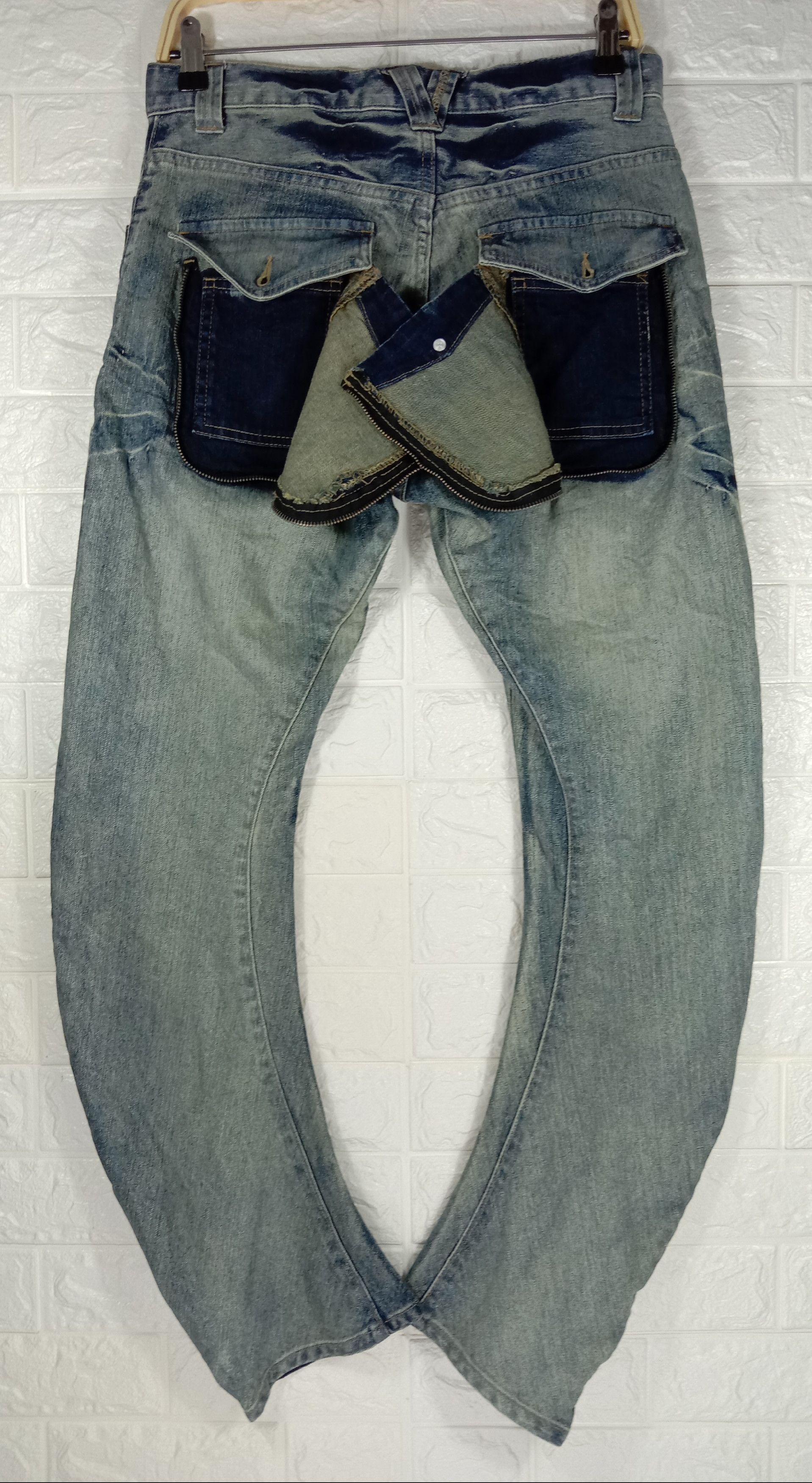 PPFM Vintage PPFM Multi Pocket Banana Curve Washed Jeans Size US 32 / EU 48 - 9 Thumbnail