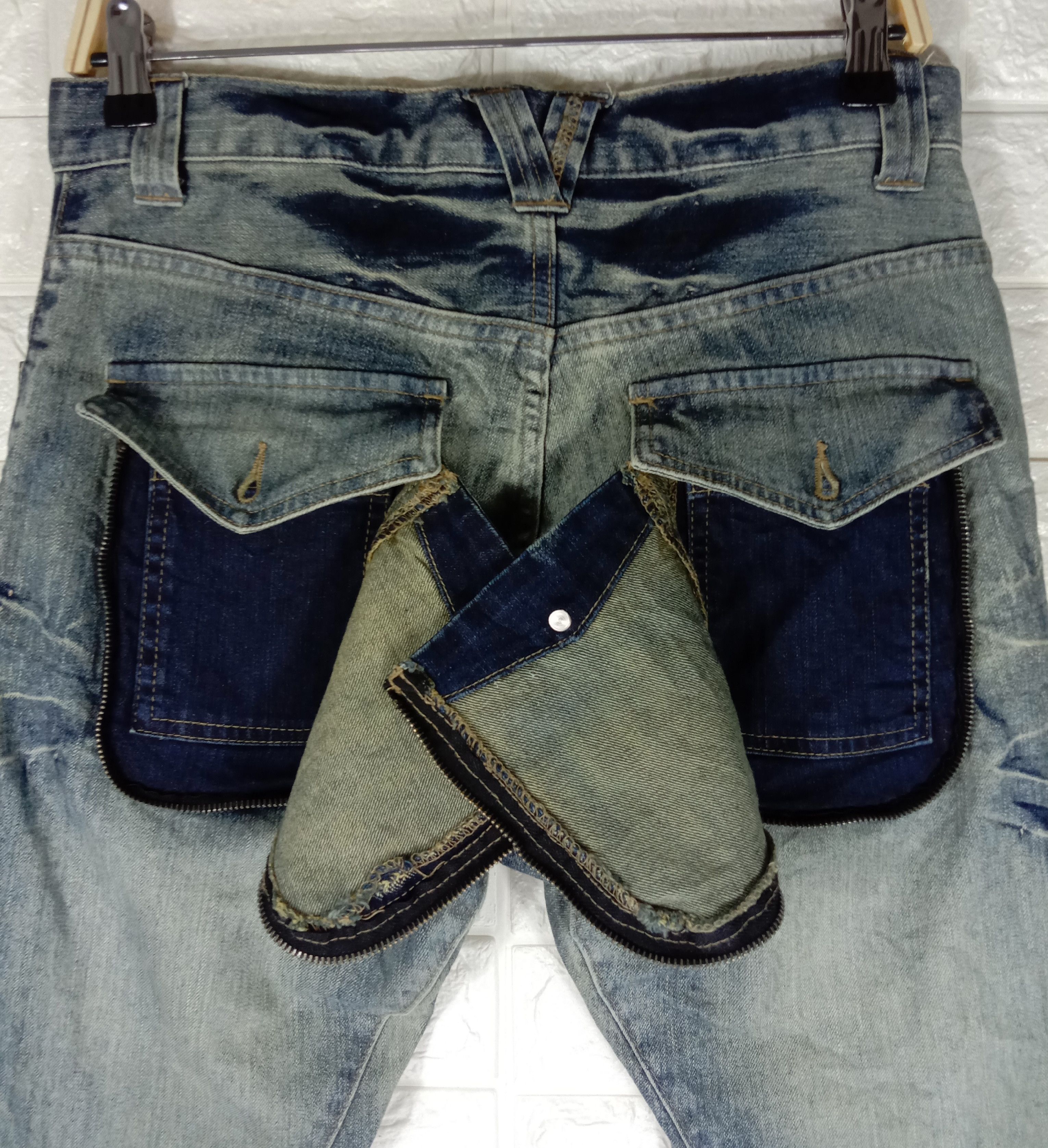 PPFM Vintage PPFM Multi Pocket Banana Curve Washed Jeans Size US 32 / EU 48 - 10 Thumbnail