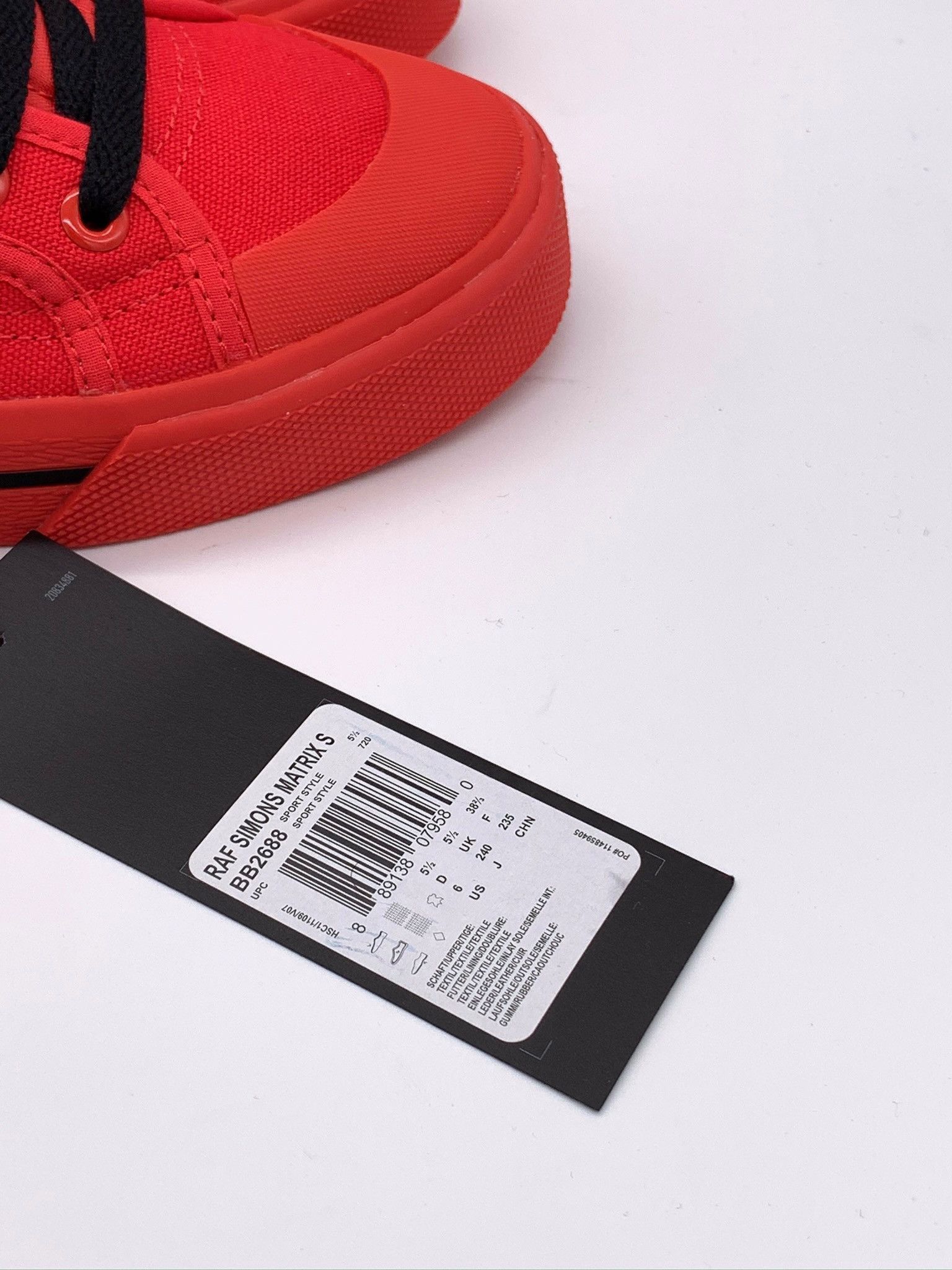 Adidas × Raf Simons 🔥[SALE]🔥 Adidas x Raf Simons Spirit L Red Sneakers Size US 6 / EU 39 - 2 Thumbnail