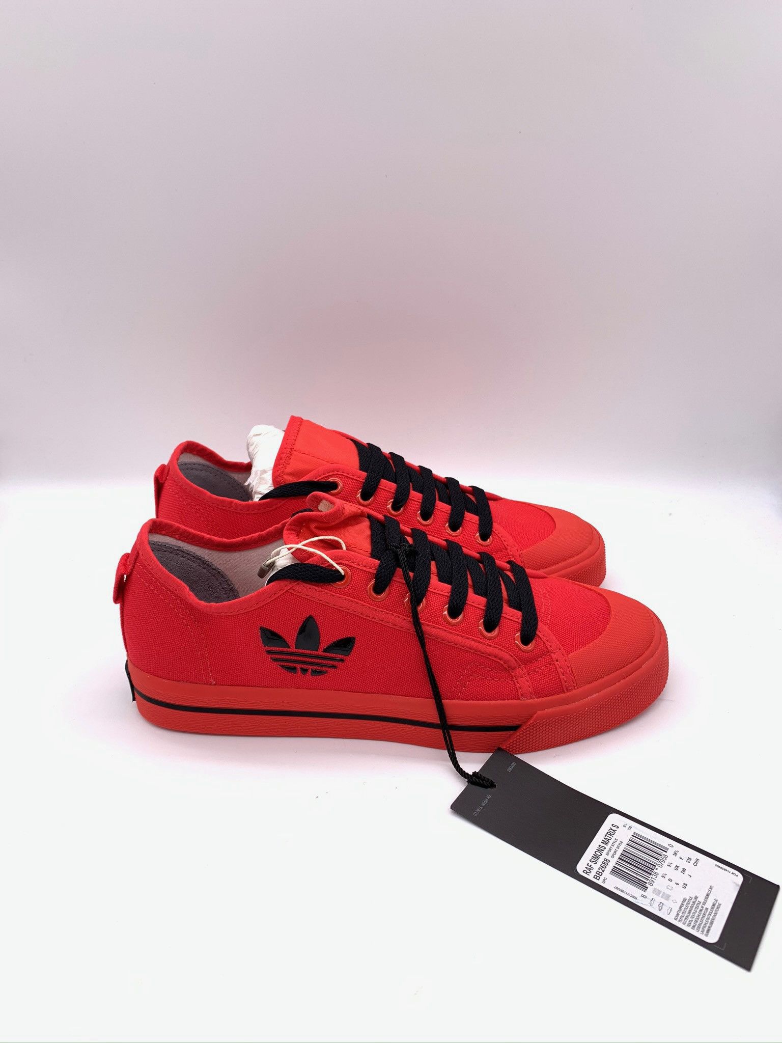 image of Adidas x Raf Simons Spirit L Red Sneakers, Men's (Size 6)