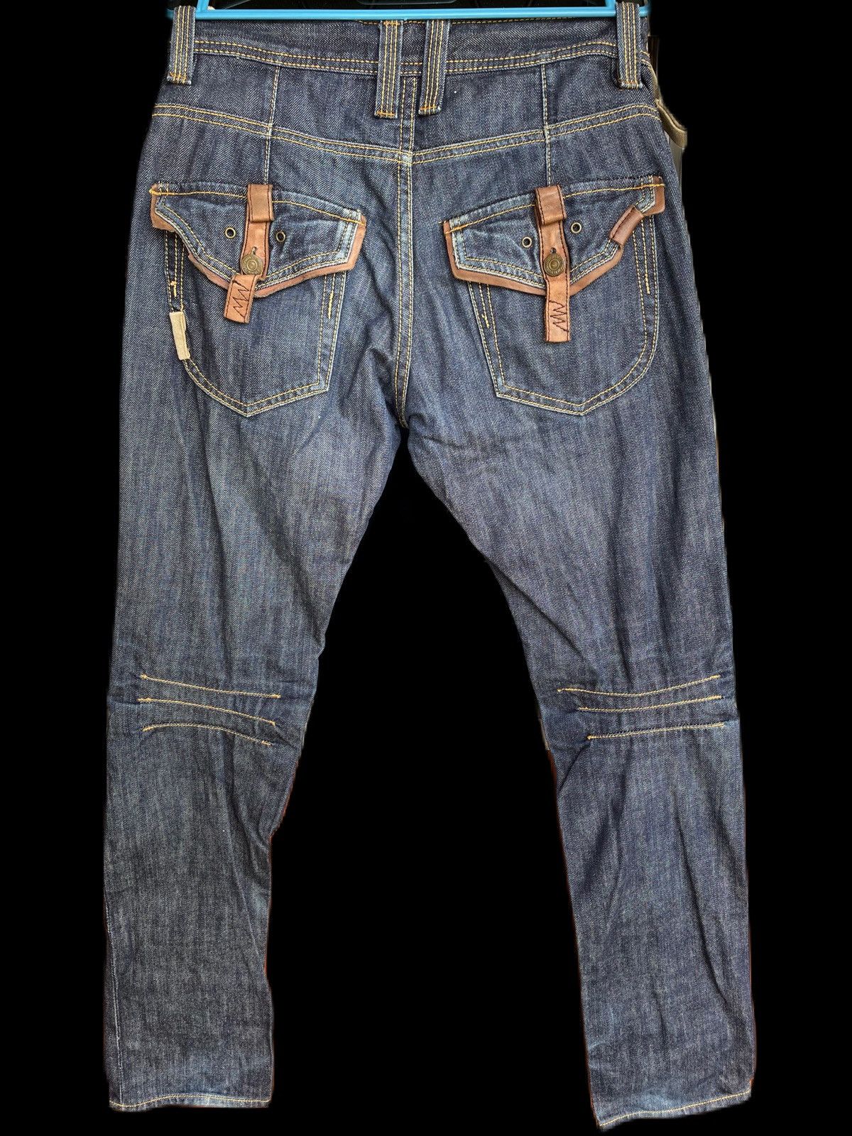 PPFM Very Rare PPFM Leather MultiPockets Jeans Size US 31 - 4 Thumbnail